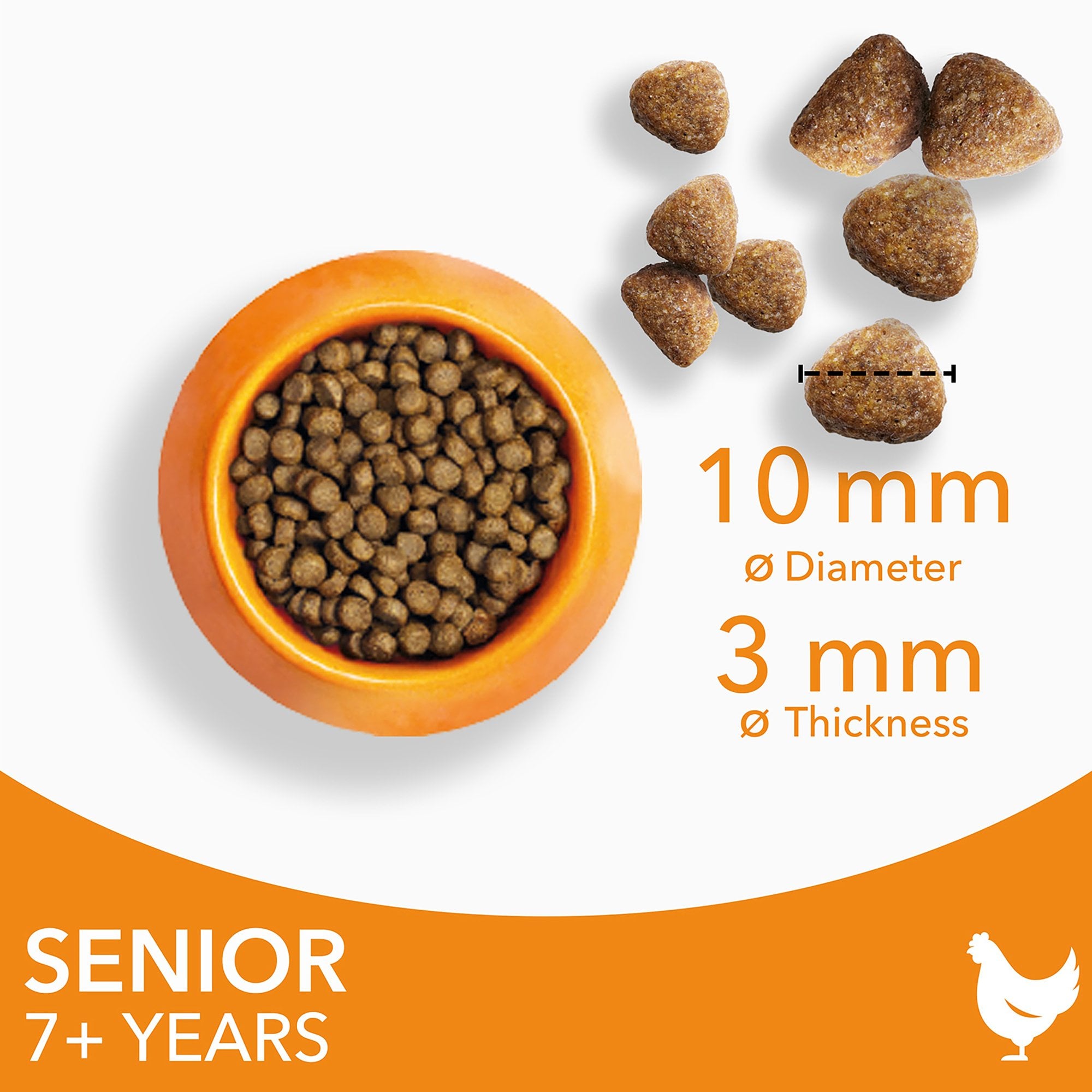 Senior 7+ Years Cat Food With Fresh Chicken 2kg