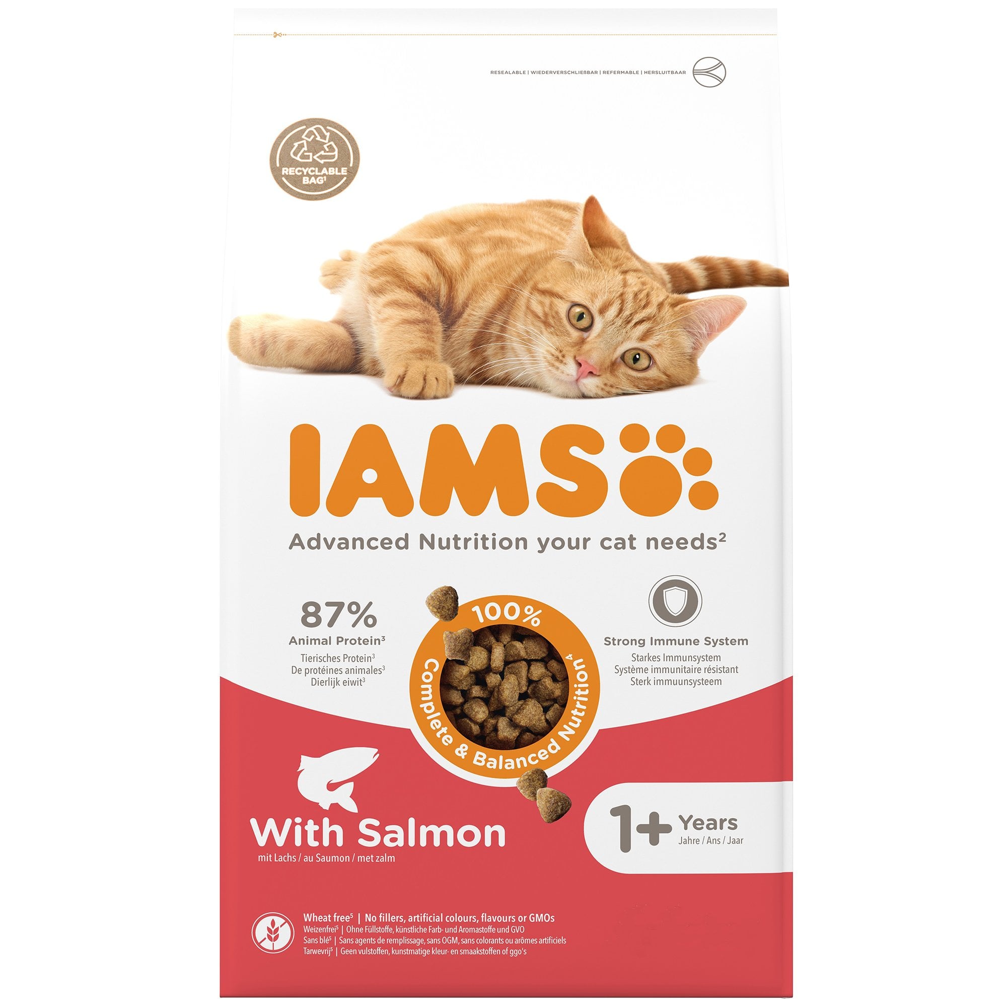 Adult 1+ Years Cat Food With Salmon 2kg