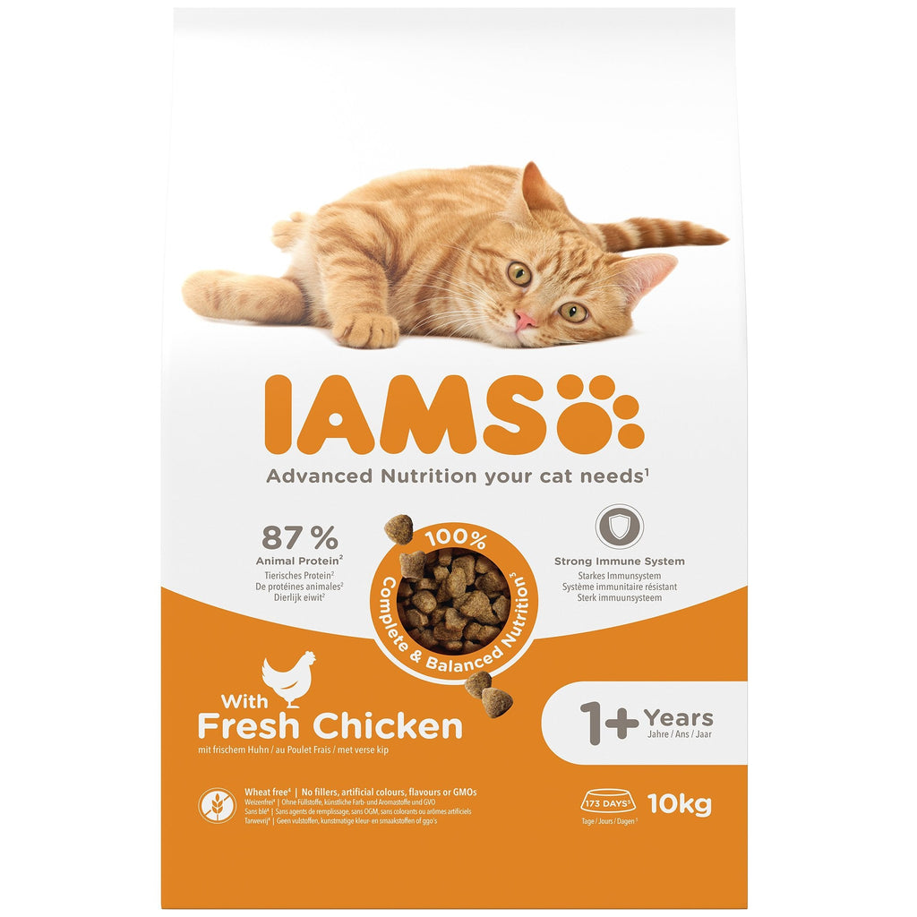 IAMS Adult 1+ Years Cat Food With Fresh Chicken 10kg