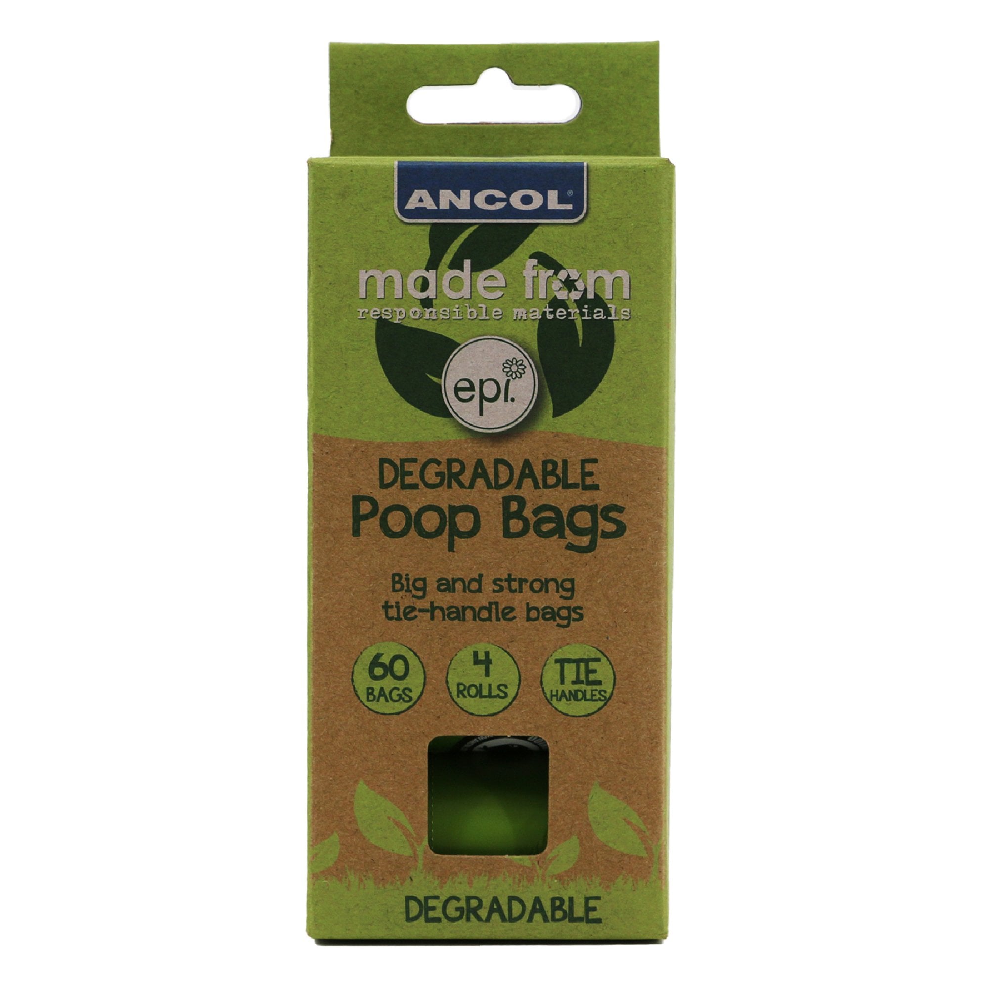 Degradable Refill Poop Bags 4 Rolls - 60 Bags