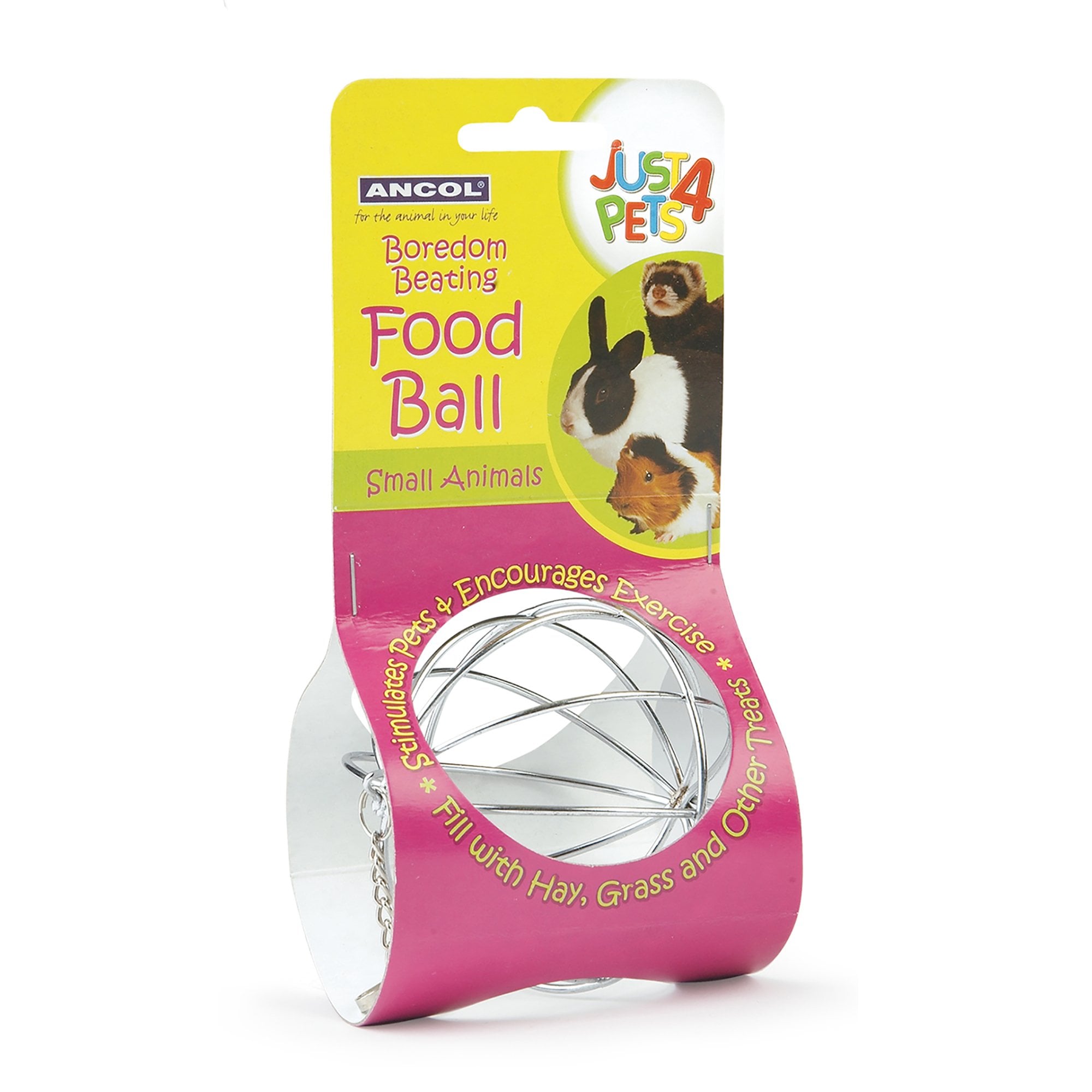 Ancol Just 4 Pets Small Animal Food Ball Holder 9cm