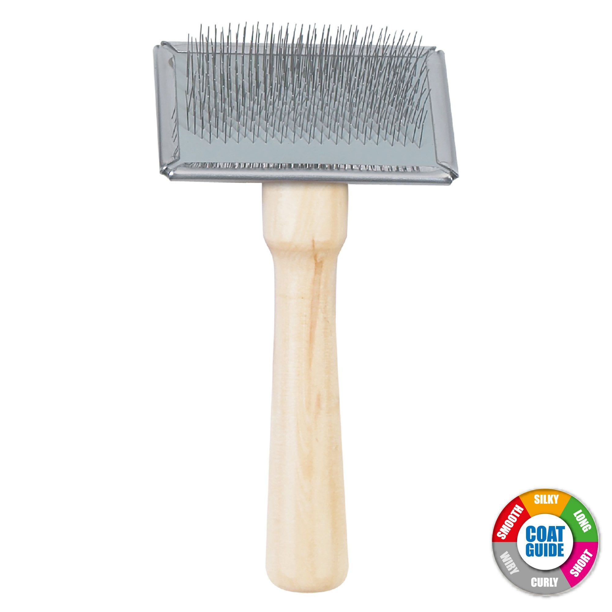 Ancol Heritage Wooden Handle Dog Slicker Brush - Medium