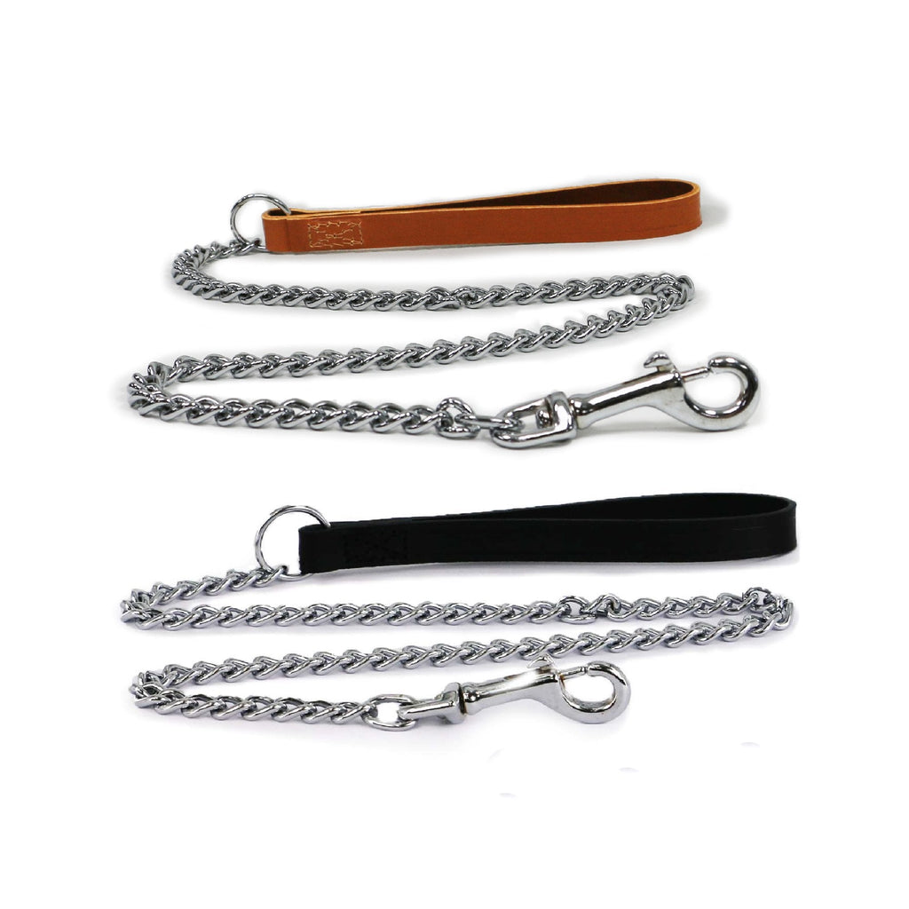 Ancol Classic Leather Chain Dog Lead