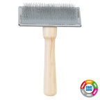Ancol Ergo Wooden Handle Dog Slicker Brush - Large