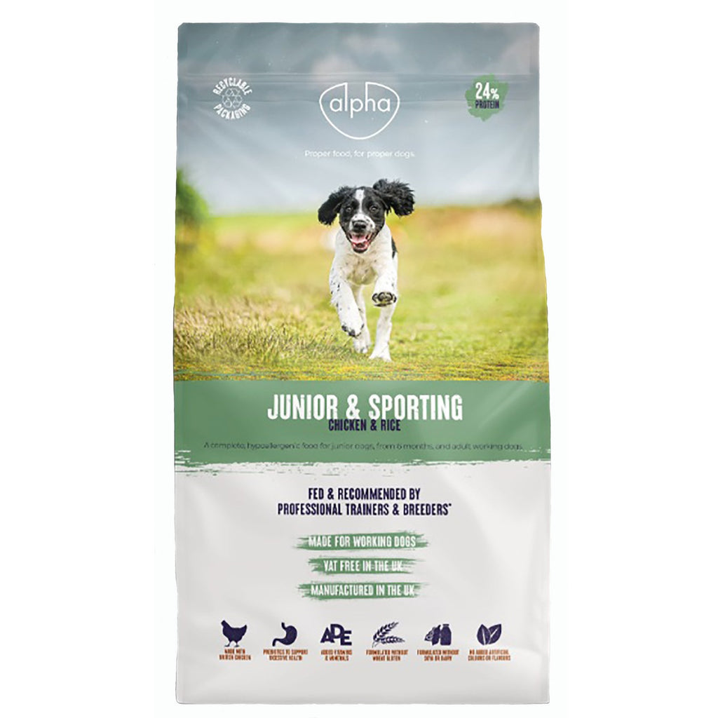 Junior & Sporting Chicken & Rice Dog Food 15kg