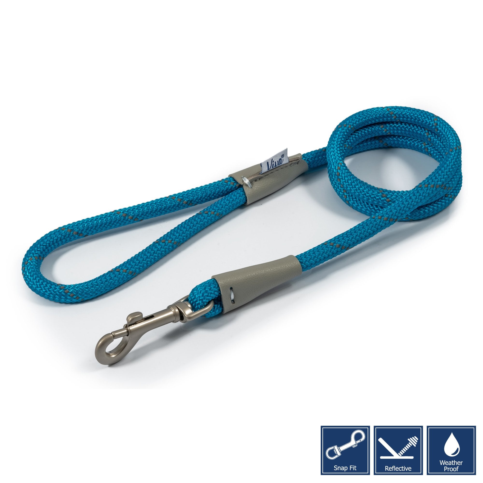 Ancol Viva Rope Snap Dog Lead Blue 107 x 1cm