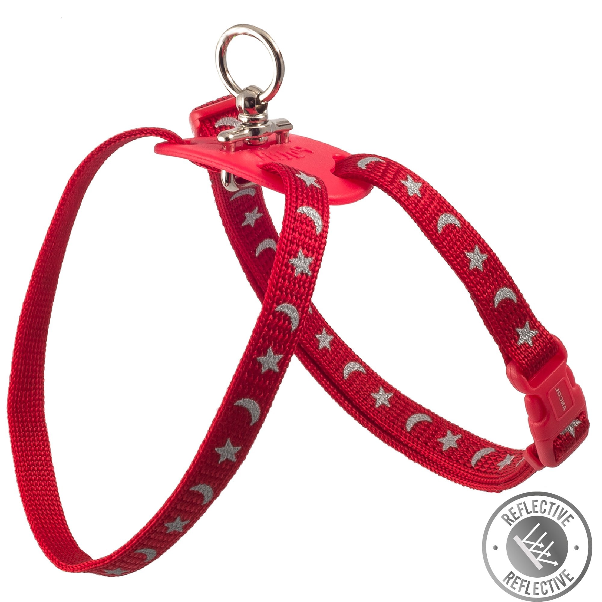 Ancol Figure 8 Red Moon & Stars Cat Harness & Lead (46cm)