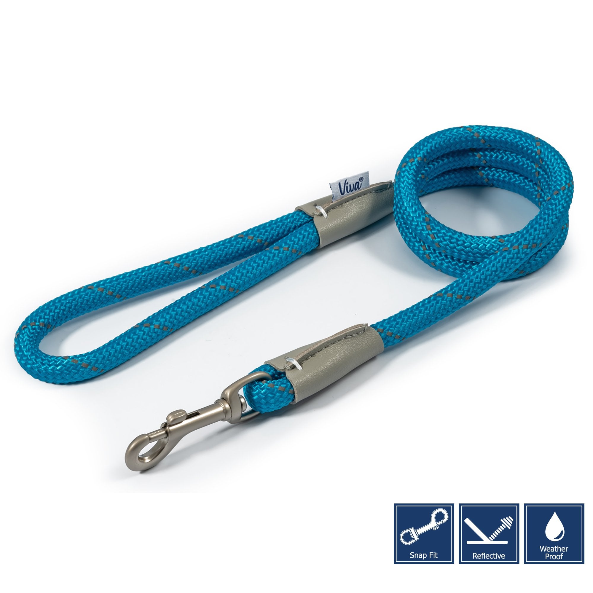 Ancol Viva Rope Snap Dog Lead Blue 107 x 1.2cm
