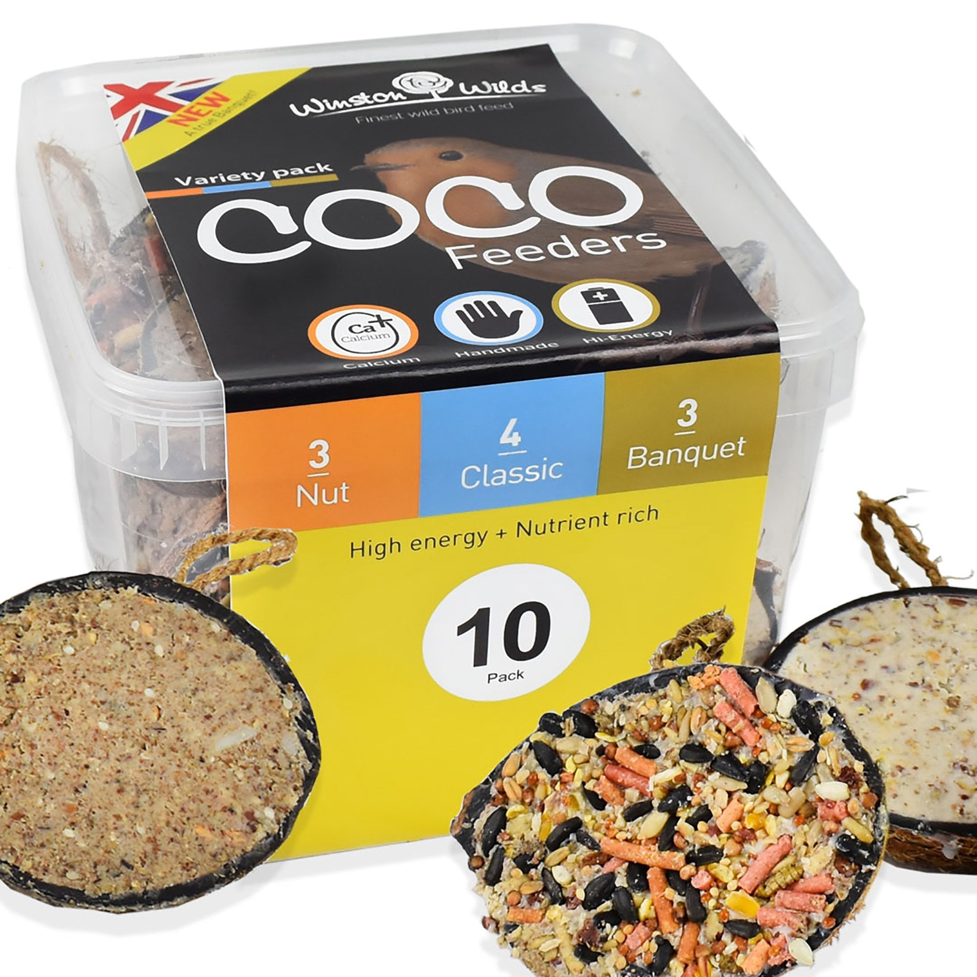 Variety Pack Coco Feeders 10 Pack