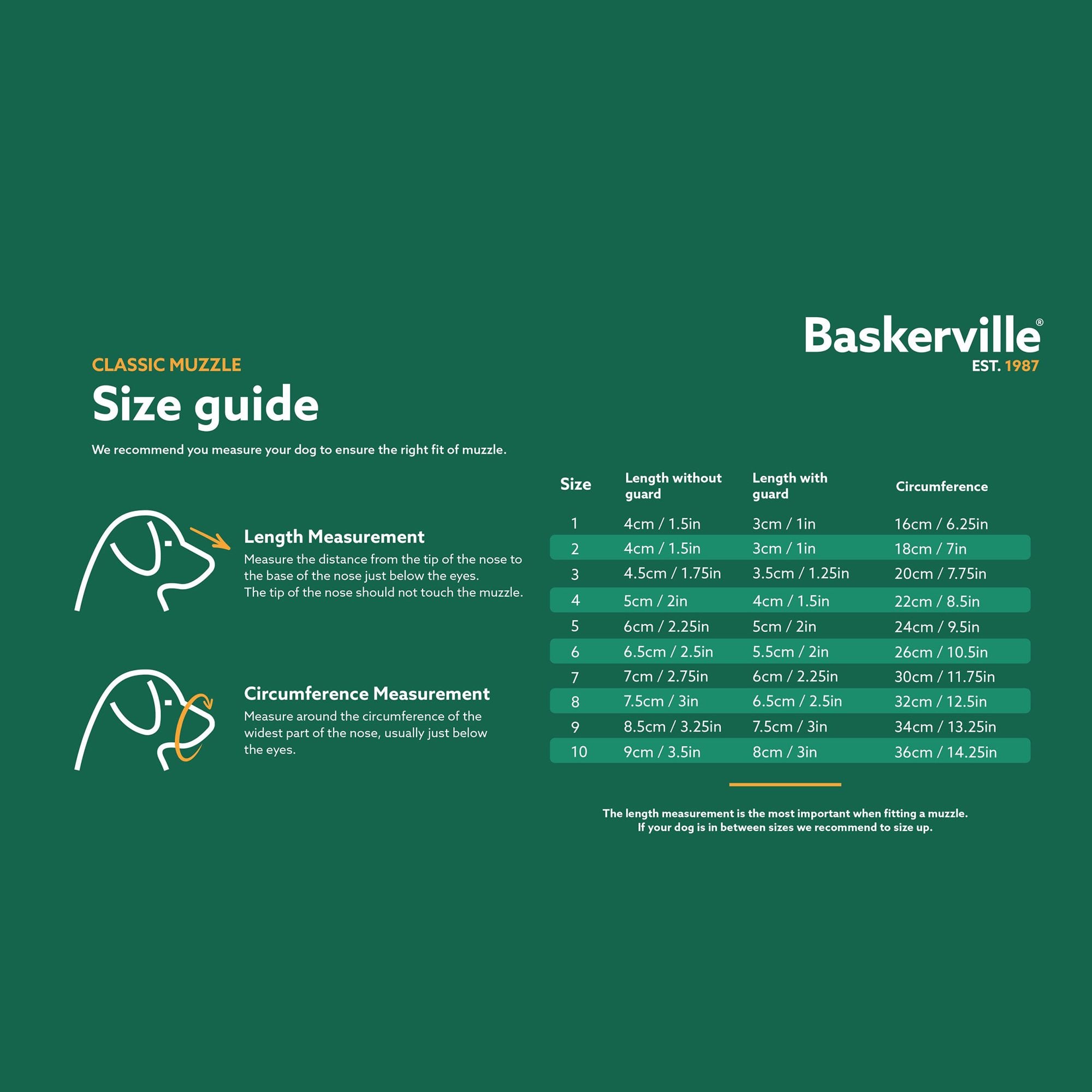 Baskerville Classic Basket Dog Muzzle - Size 7
