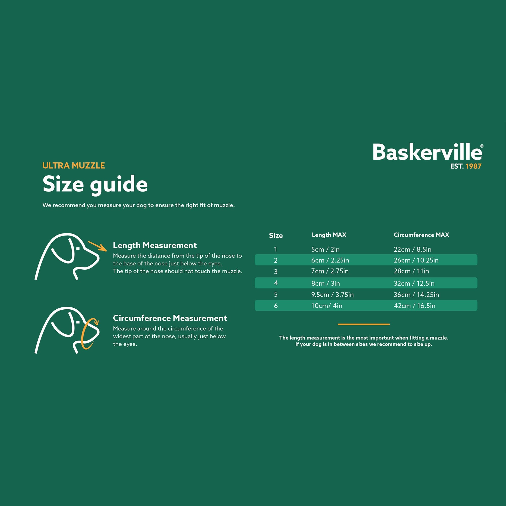 Baskerville Ultra Dog Muzzle - Size 6