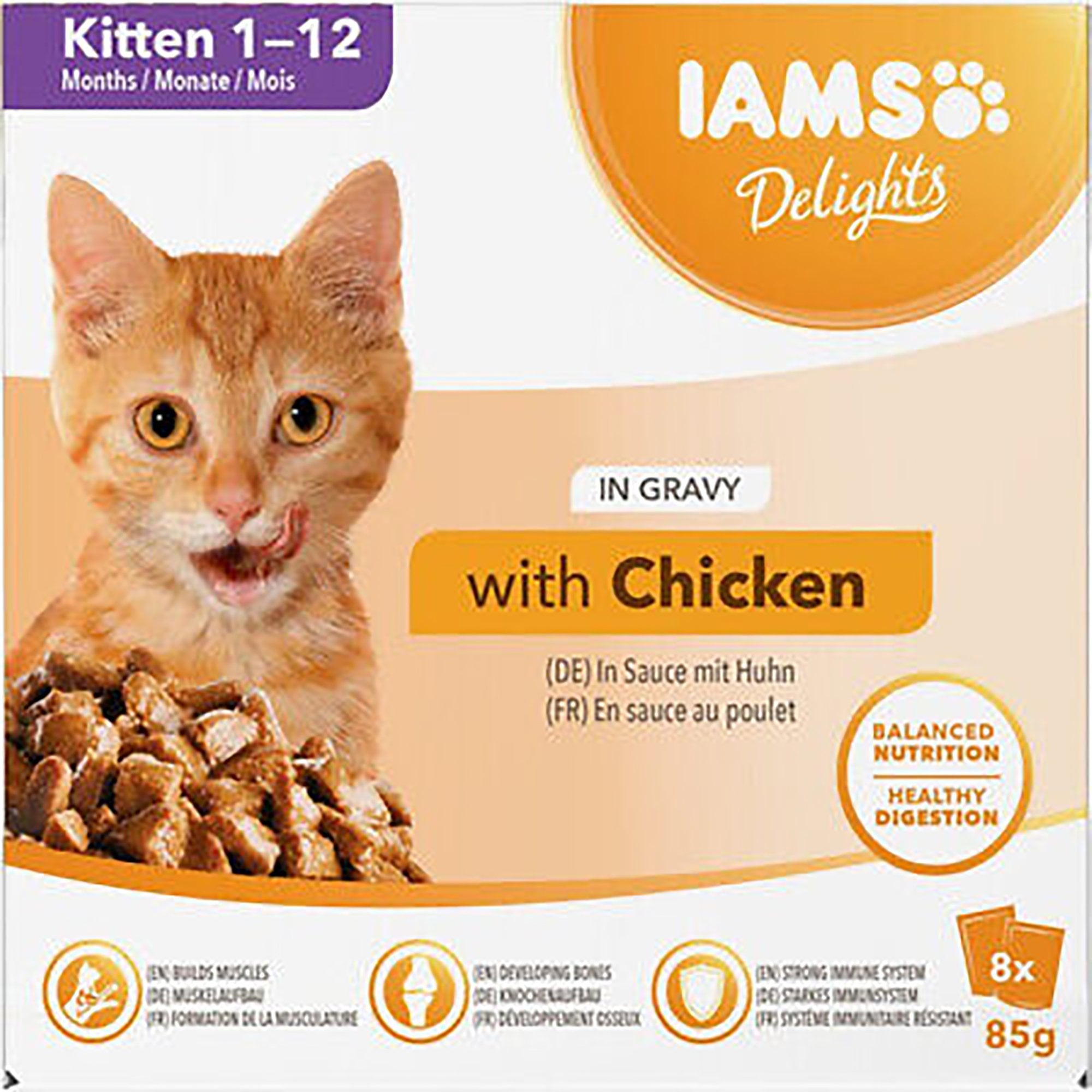 Delights Kitten Pouches Chicken In Gravy 8 x 85g