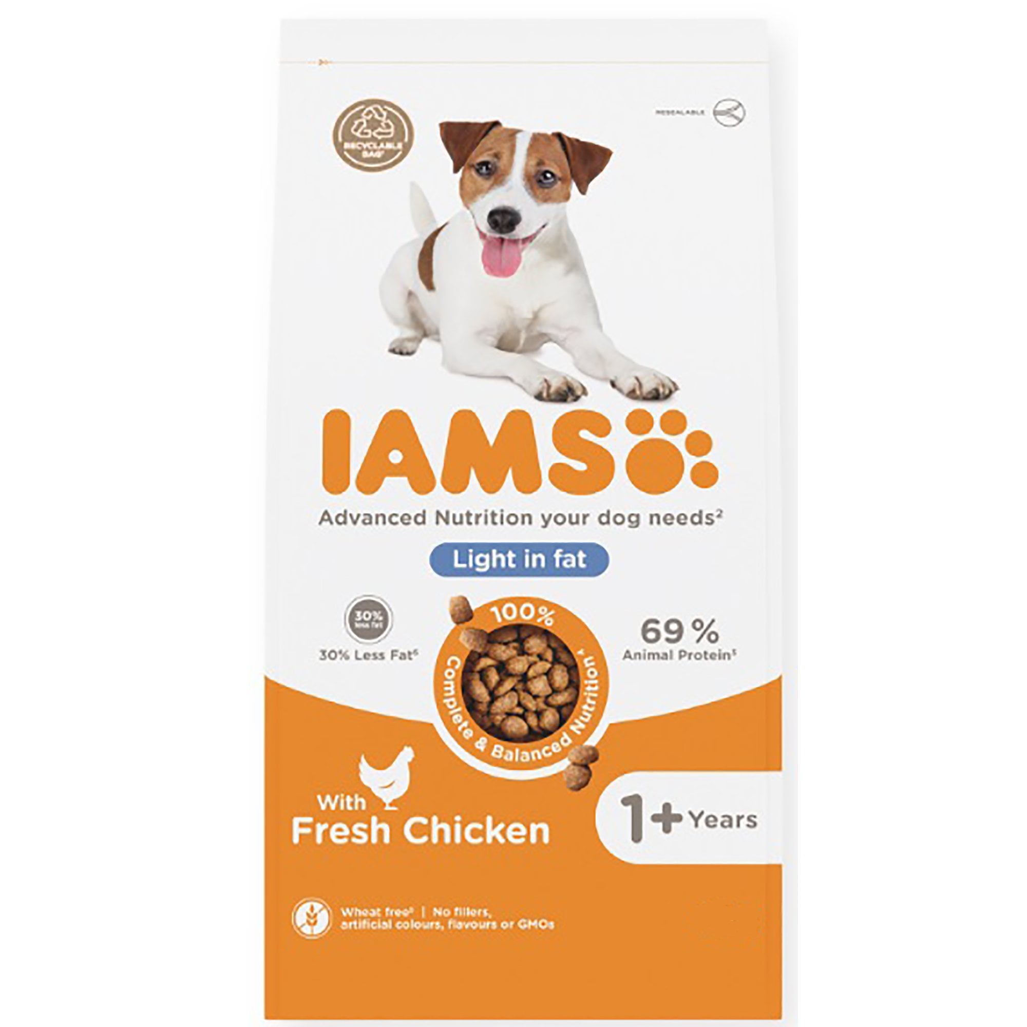 Vitality Light in Fat Adult Dog Food with Fresh Chicken 2kg