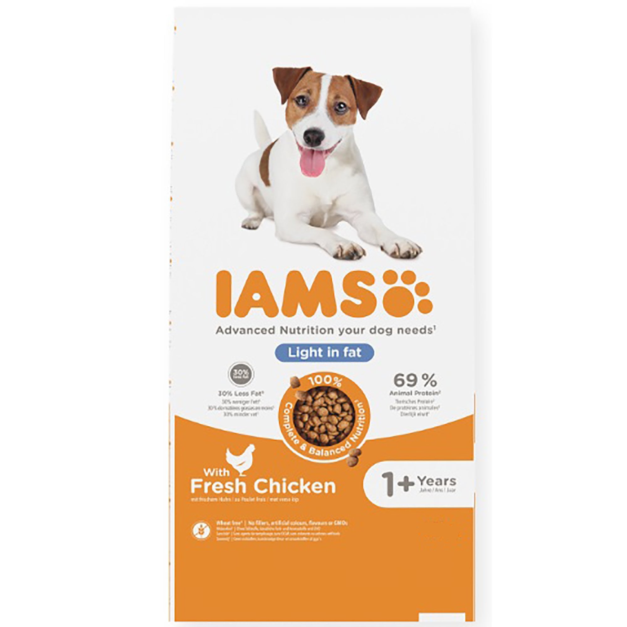 Vitality Light in Fat Adult Dog Food with Fresh Chicken 12kg