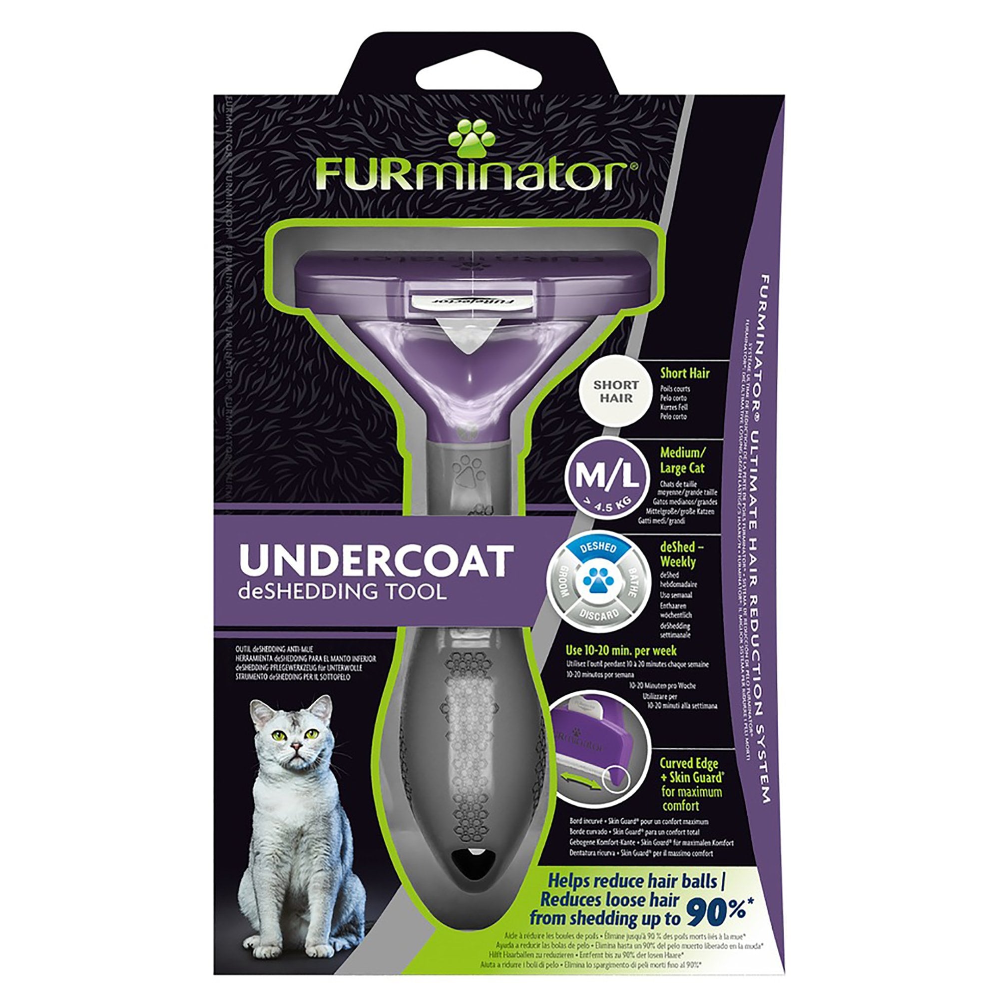 Undercoat deShedding Tool Medium/Large Cat Short Hair