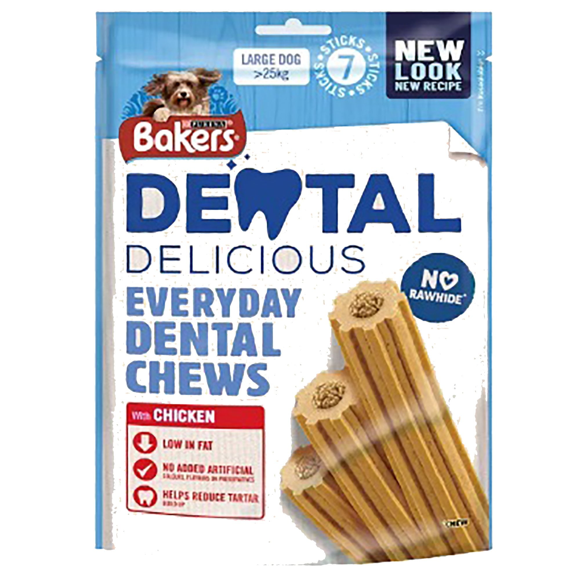 Dental Delicious Large Chicken Dog Treat - 7 Sticks