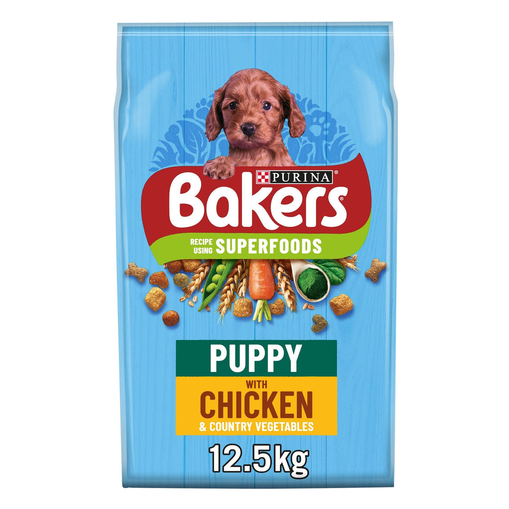 Bakers Puppy Chicken with Vegetables Dry Dog Food 12.5kg