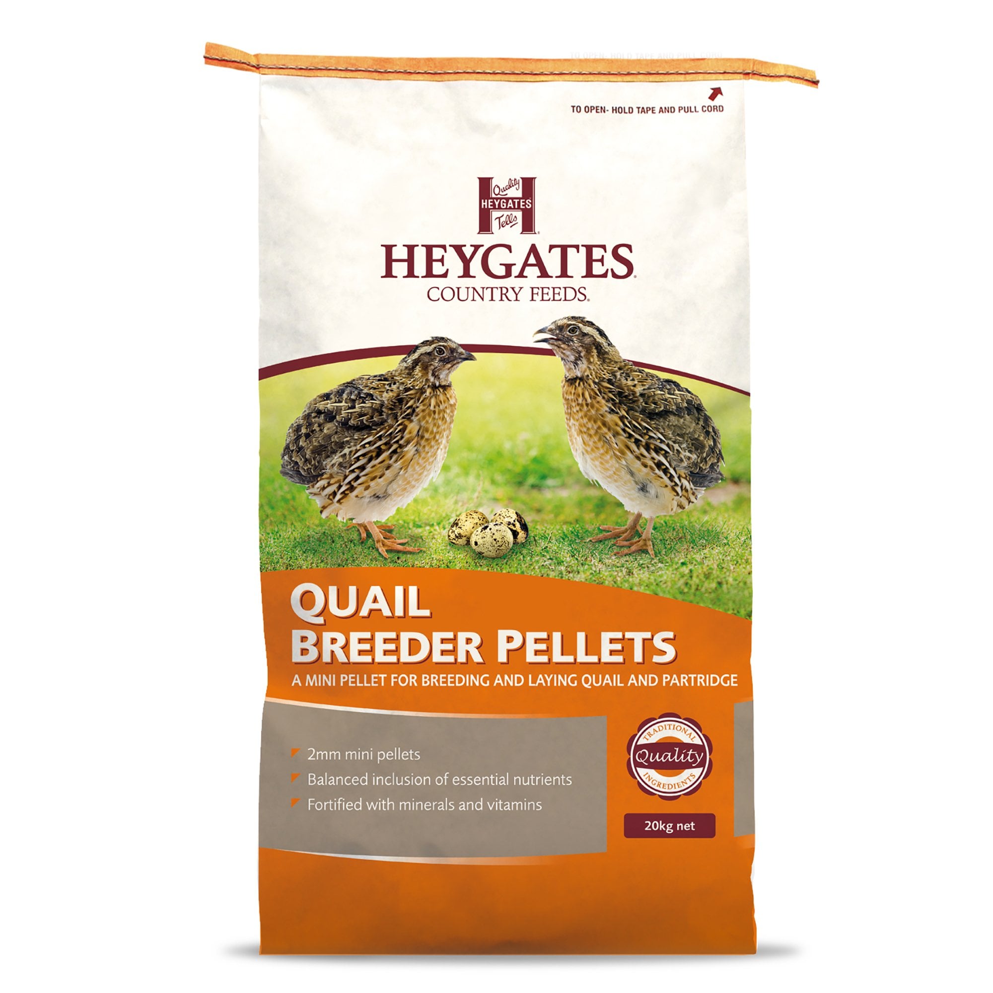 Heygates Country Feeds Quail Breeder Pellets 20kg | Feedem
