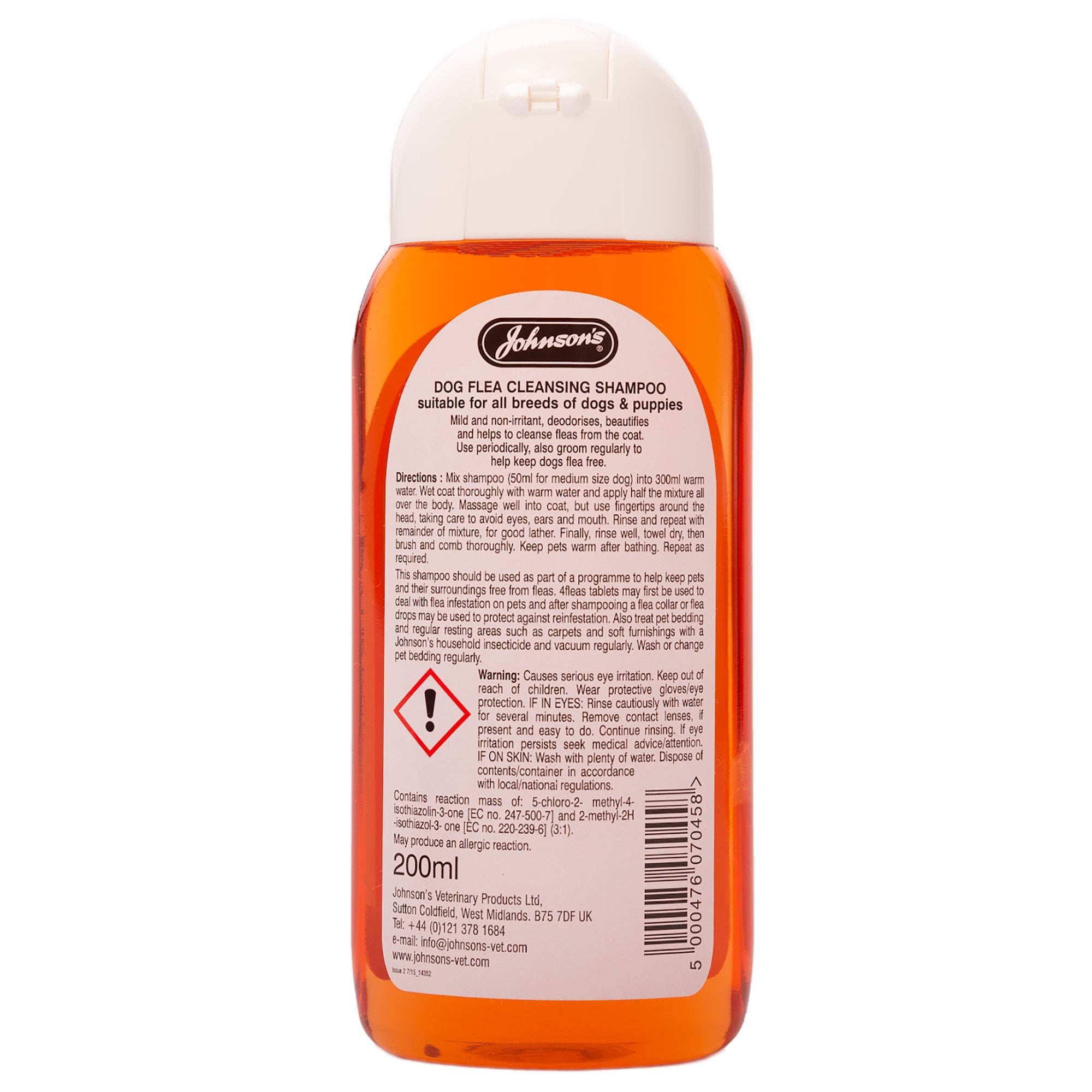 Johnson's Veterinary Dog Flea Cleansing Shampoo 200ml