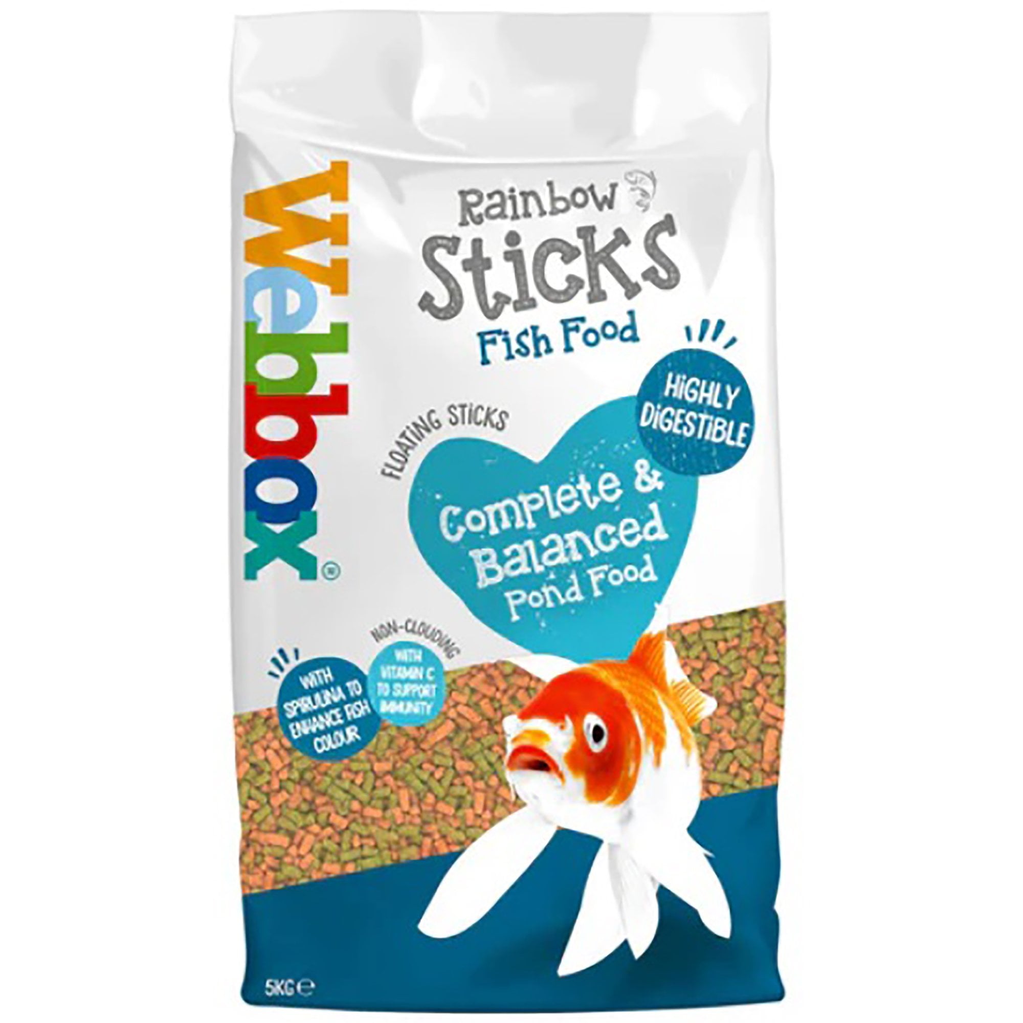 Rainbow Sticks Fish Food 5kg