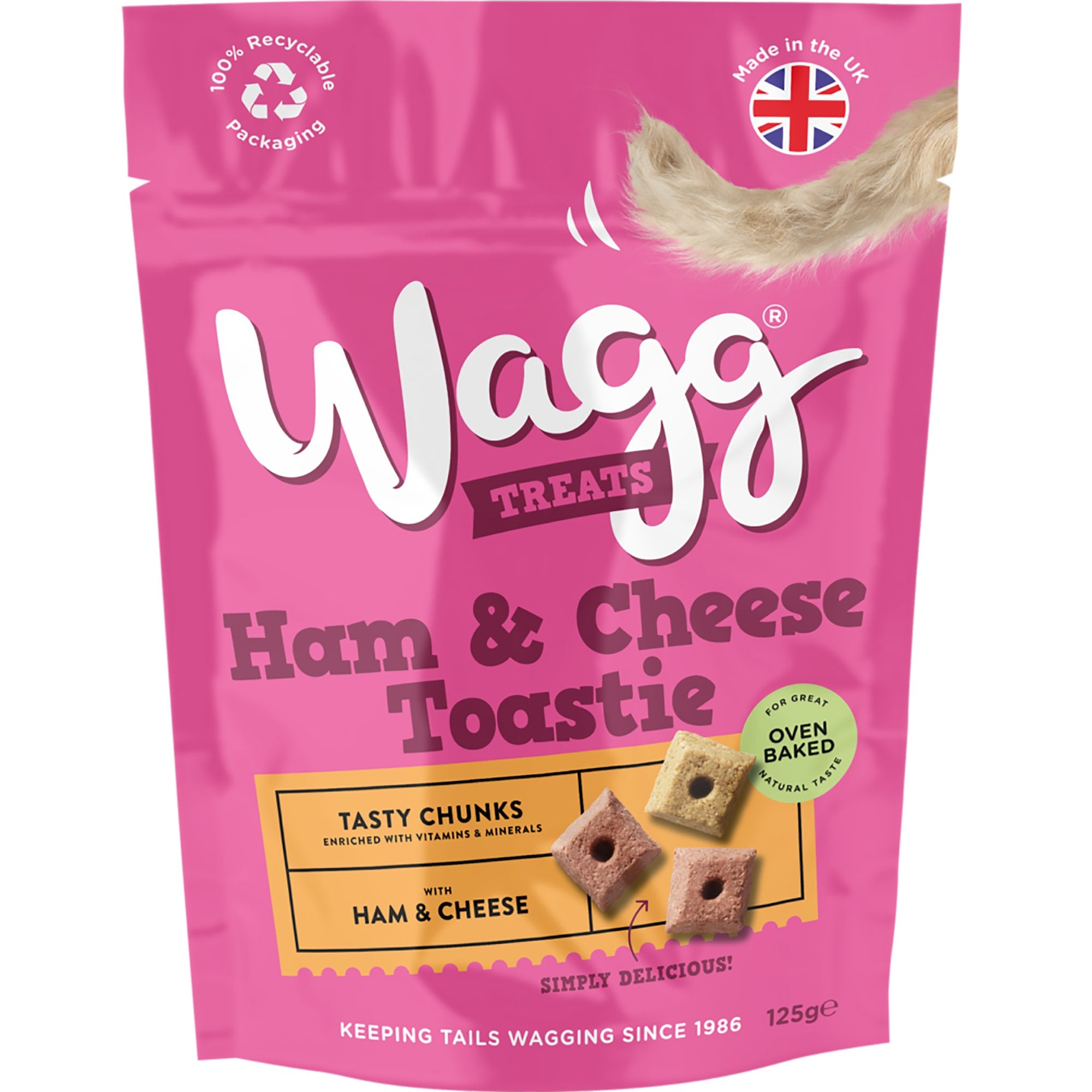 Ham & Cheese Toastie With Ham & Cheese Dog Treats 125g