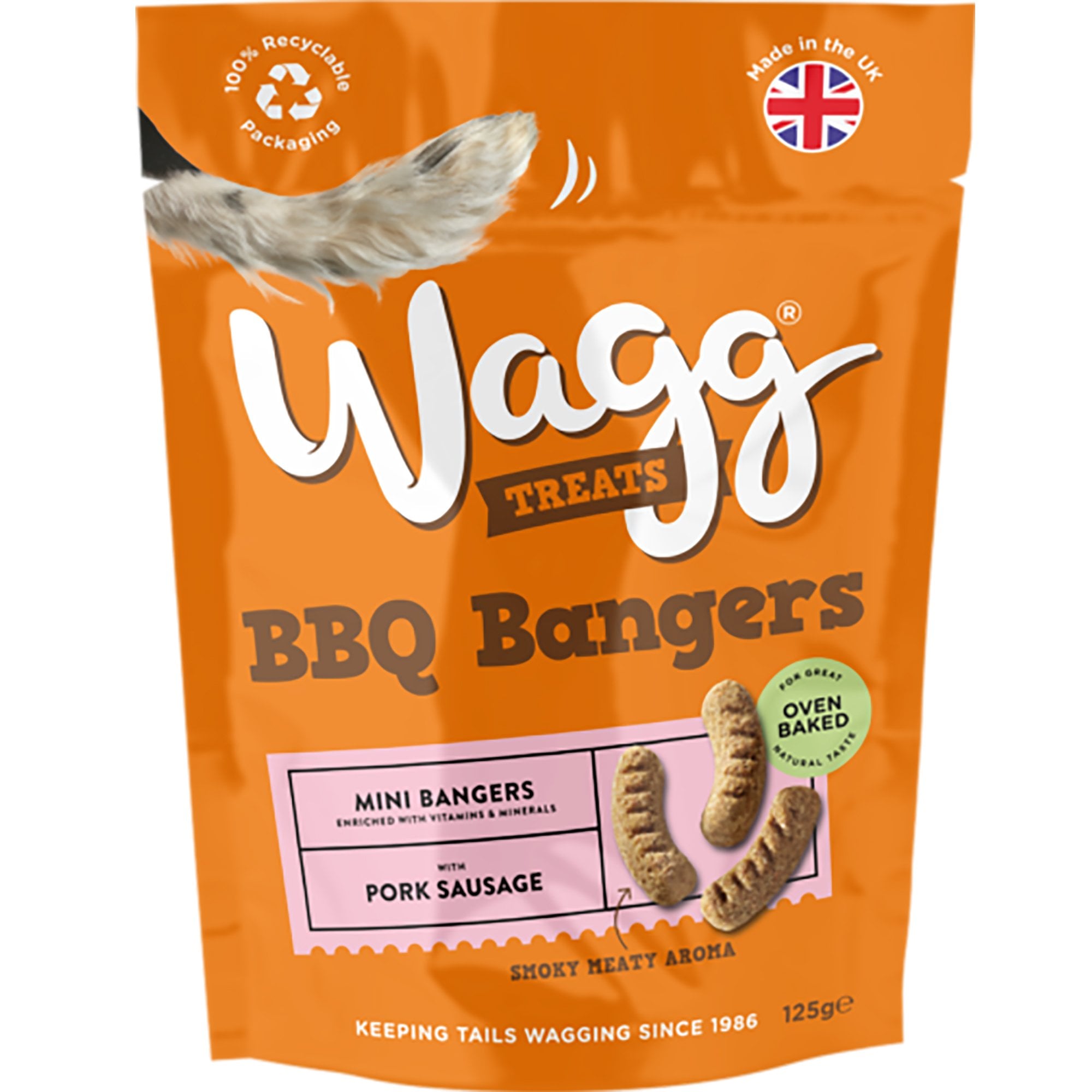 BBQ Bangers With Pork Sausage Dog Treats 125g