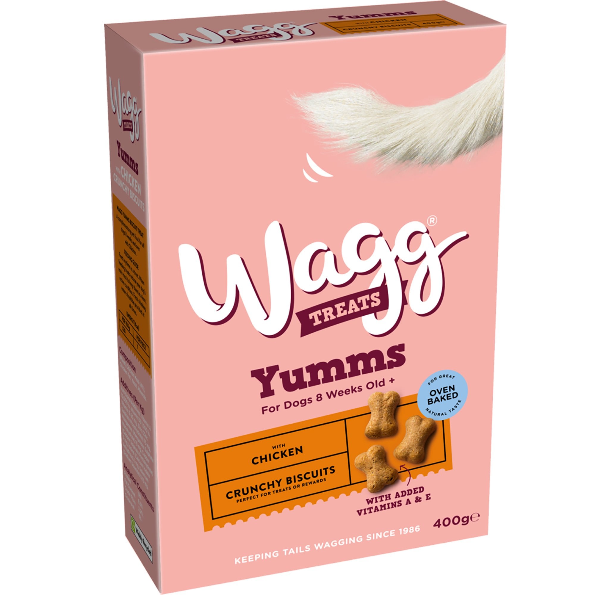Yumms Crunchy Biscuits With Chicken Dog Treats 400g
