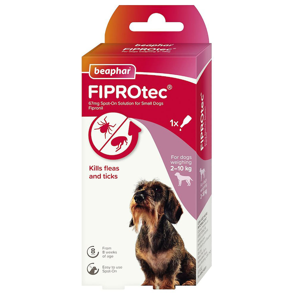 Beaphar FIPROtec Flea & Tick Spot-On For Small Dogs (2-10kg) - 1 Pack