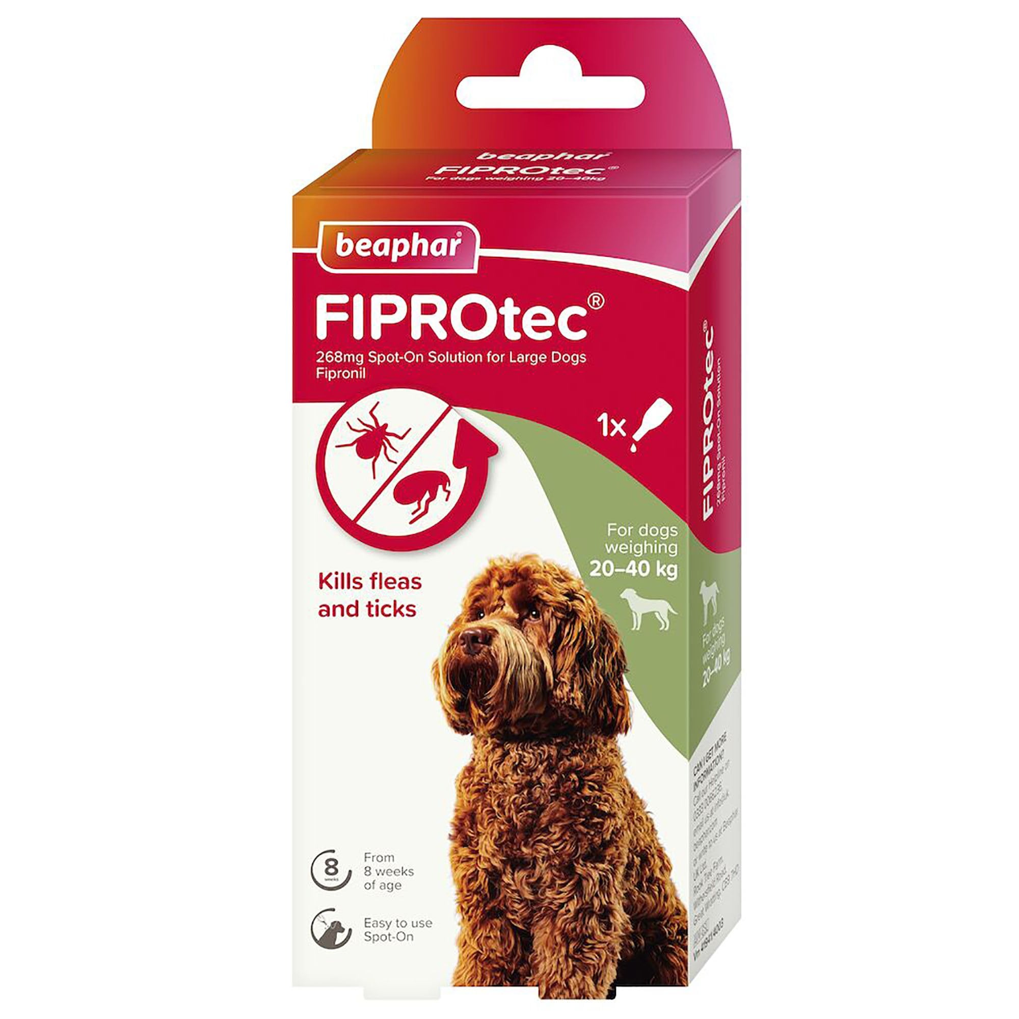 FIPROtec Flea & Tick Spot-on For Dogs (20-40kg) - 1 Pack
