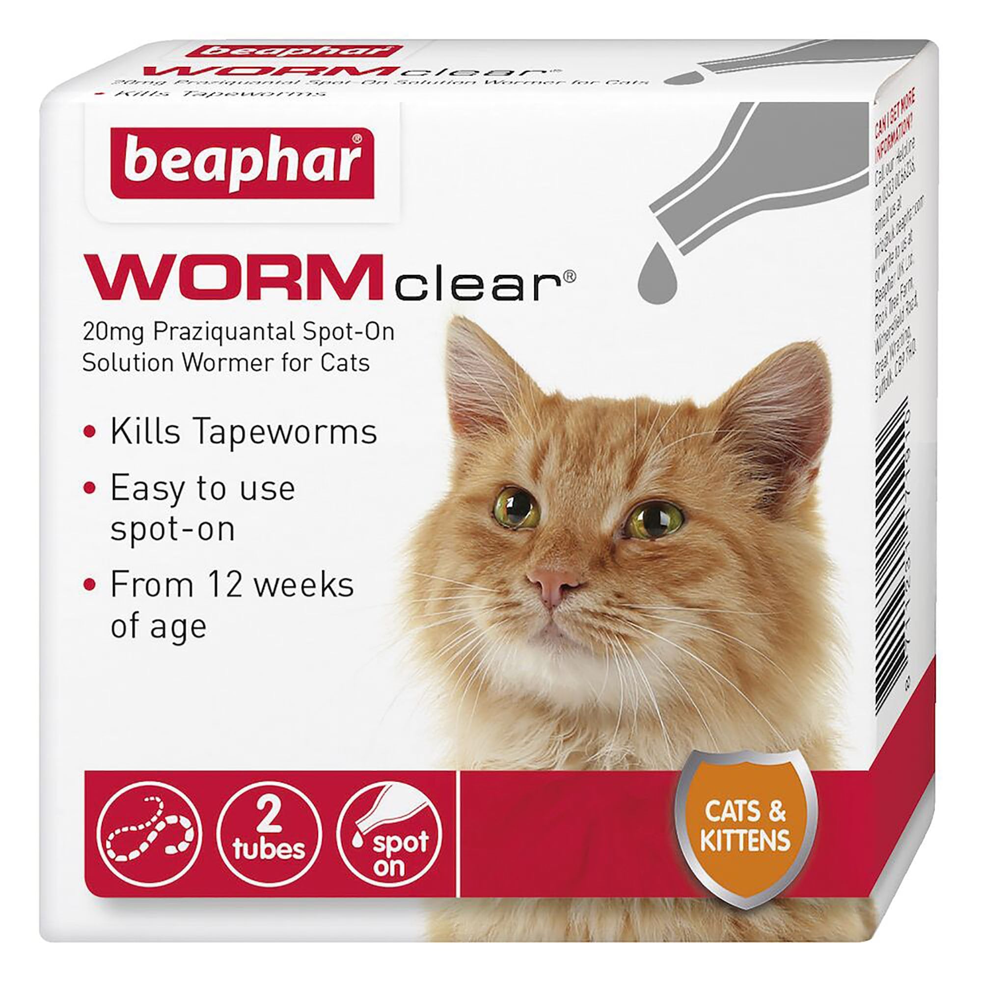 WORMclear Worming Spot-On For Cats - 2 Pack