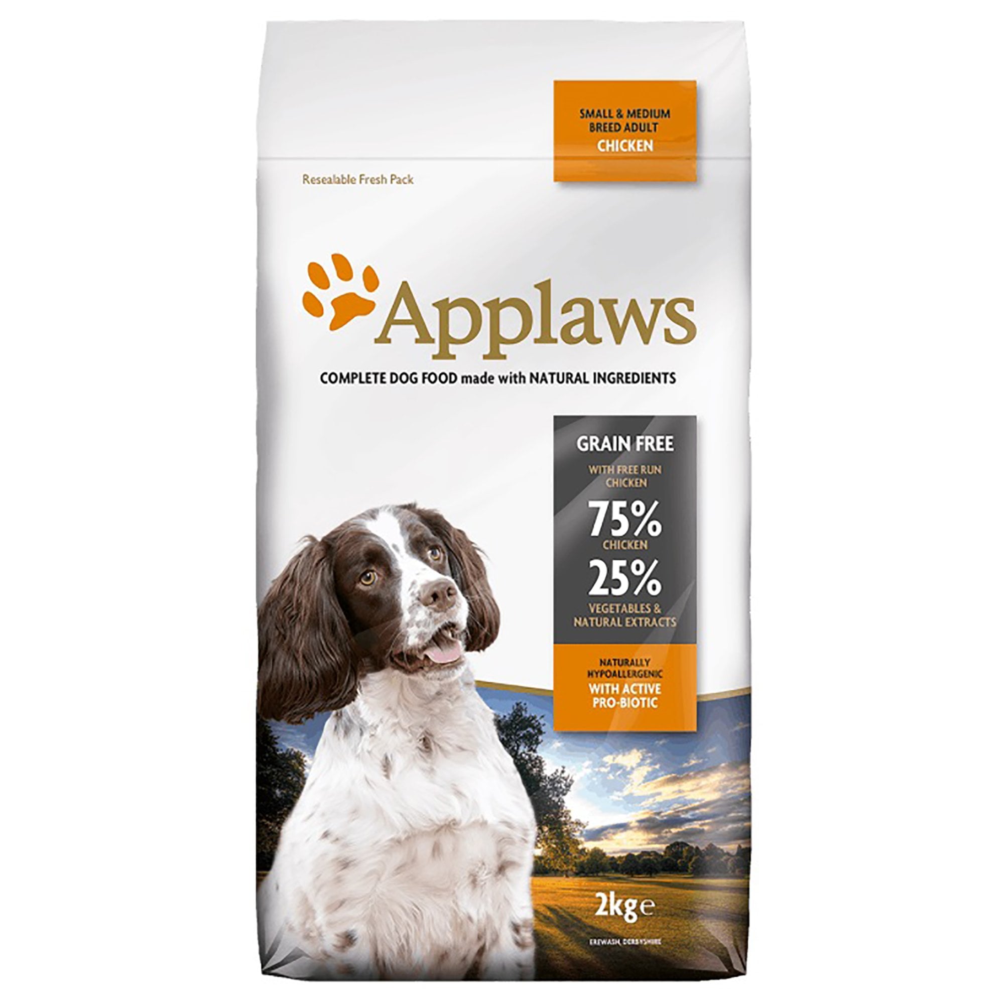 Grain Free Chicken Adult Small/Medium Breed Dry Dog Food 2kg