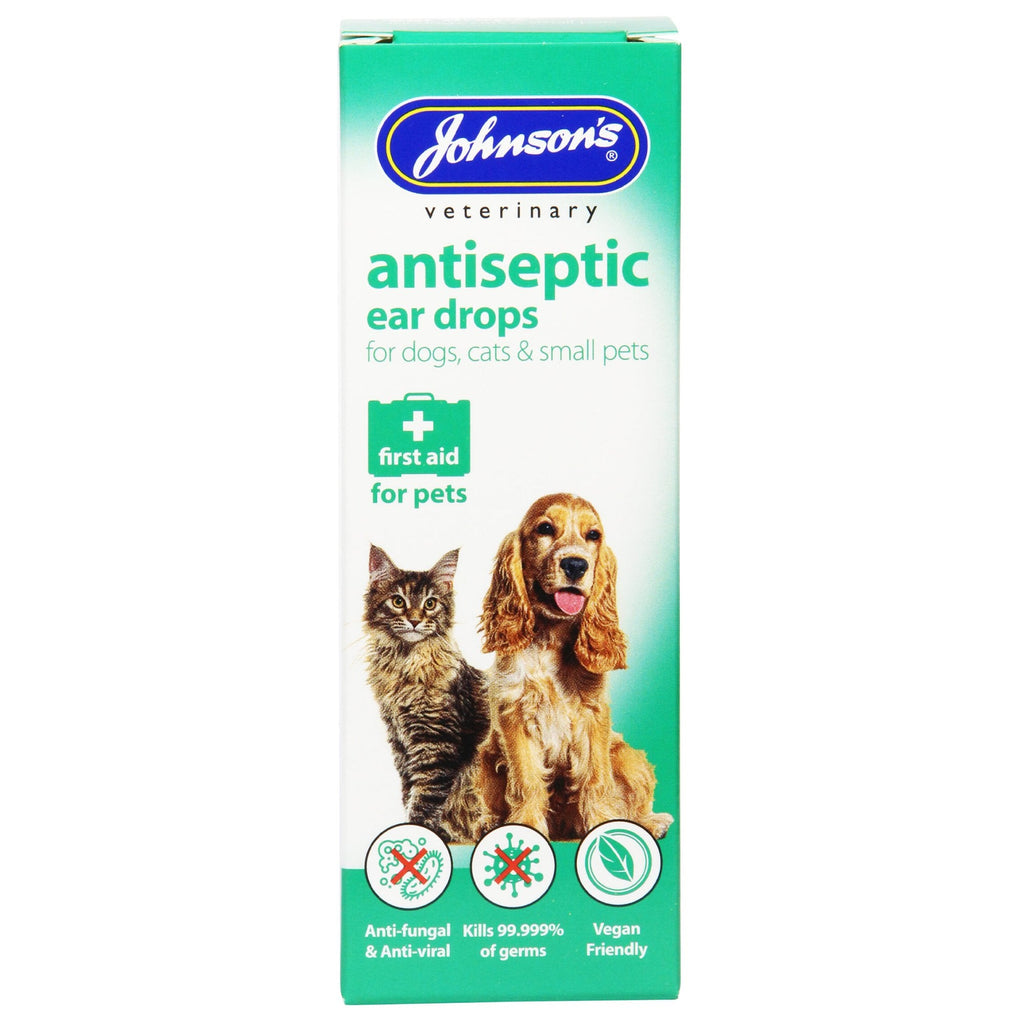 Johnson's Veterinary Antiseptic Ear Drops For Dogs, Cats & Small Pets 50ml