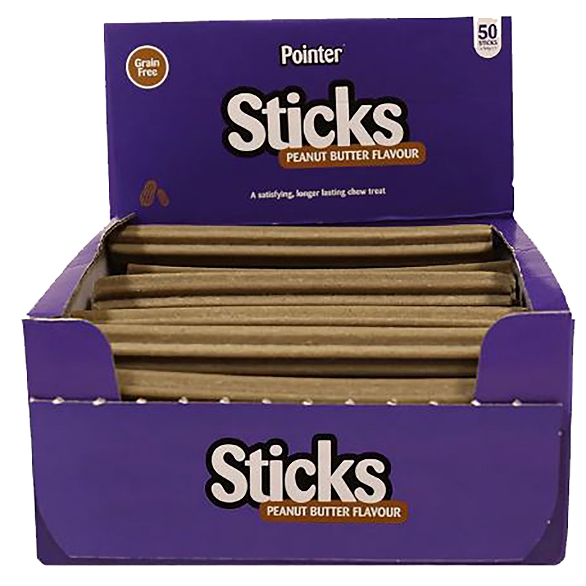 Grain Free Peanut Butter Sticks Natural Dog Treat - 50 Pack