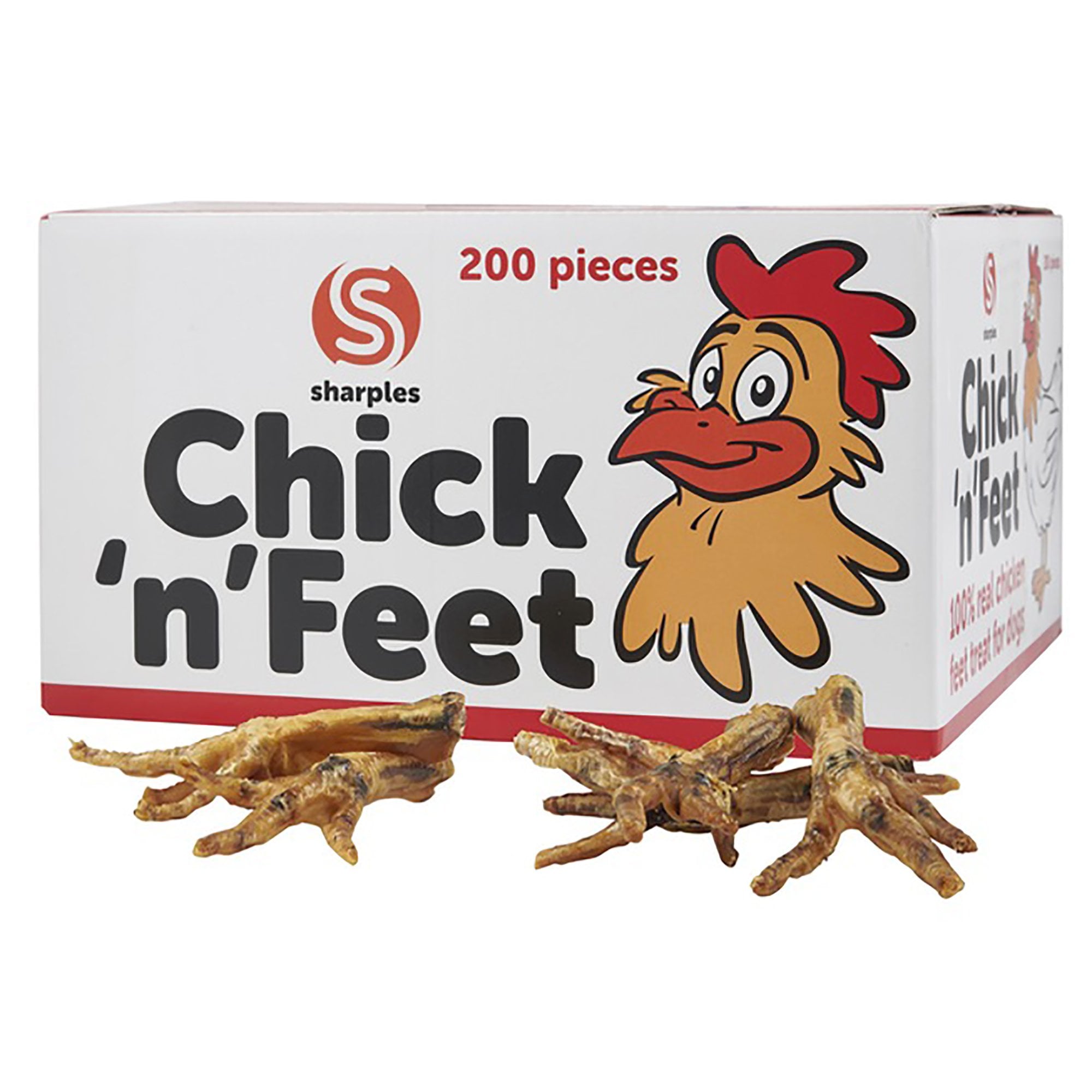 Sharples Chick 'N' Feet Chicken Feet Natural Dog Treat - 200 Pack