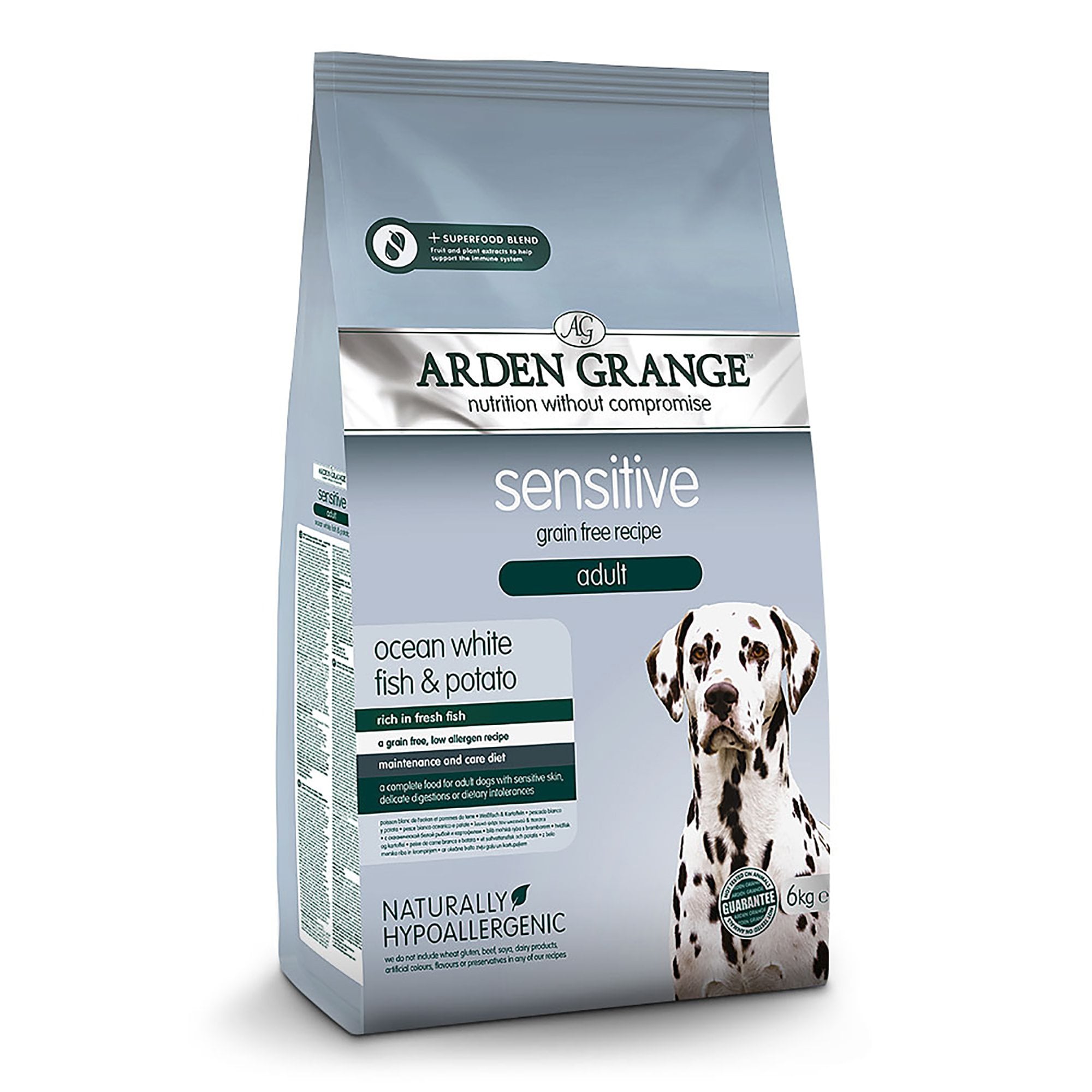 Sensitive Grain Free Adult Dog Food Fish & Potato Dog Food 6kg