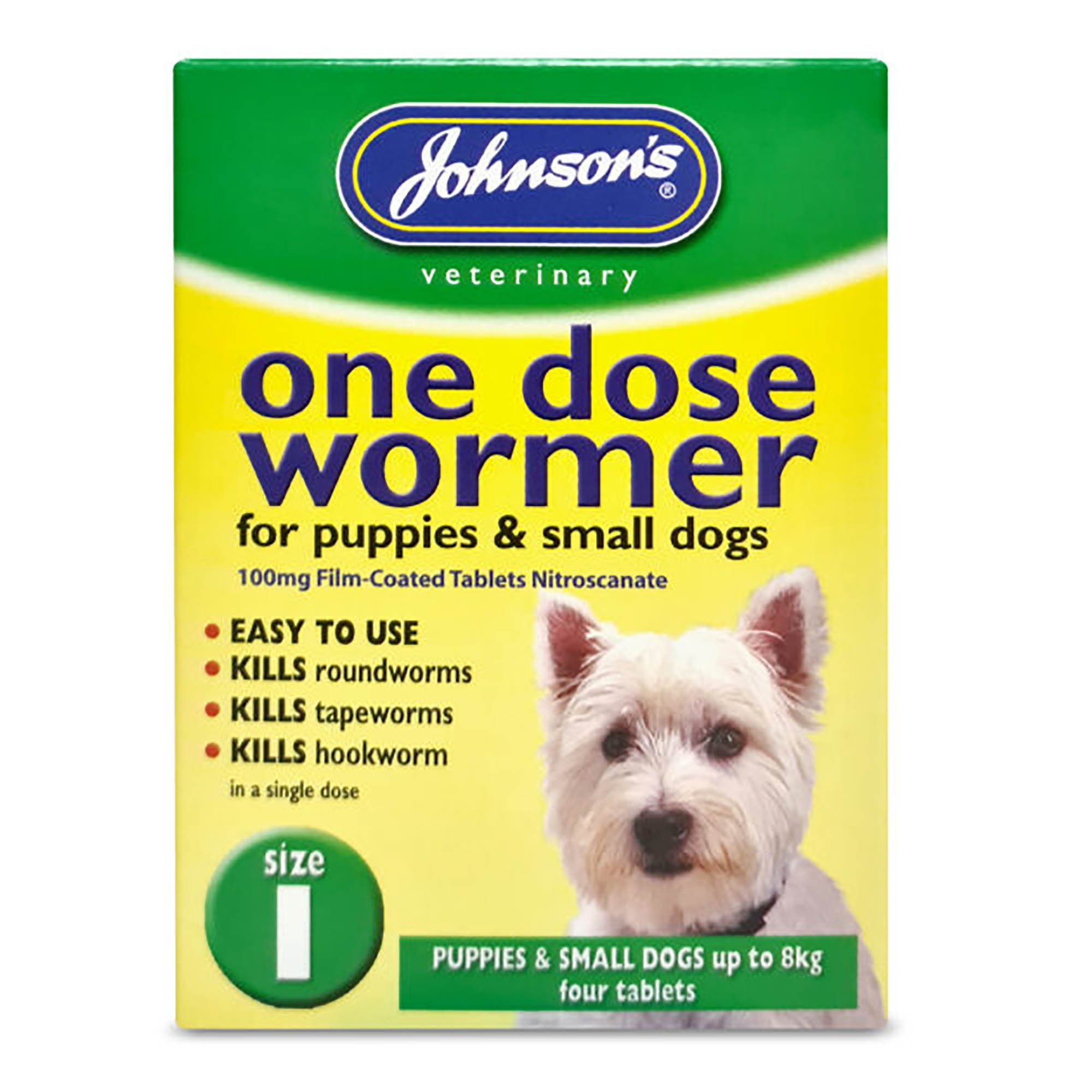 One Dose Wormer For Puppies & Small Dogs Size 1