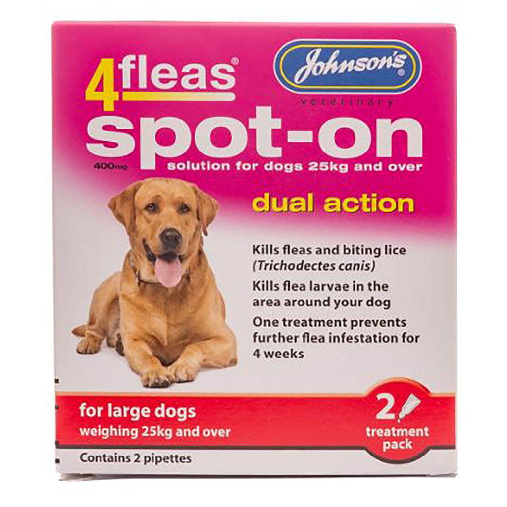 Johnson's Veterinary 4Fleas Spot-On Dual Action for Large Dogs 2 Treatment Pack