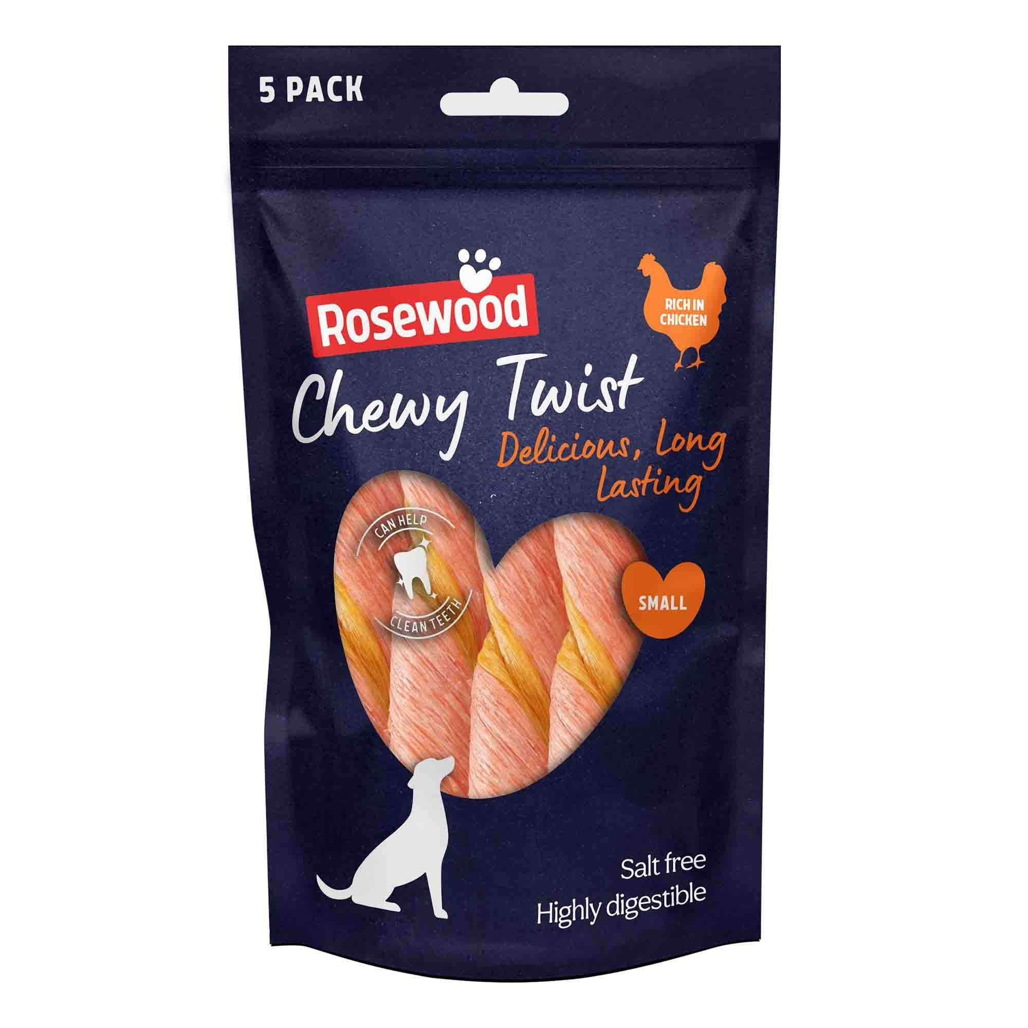 Chewy Twists Dog Treats 115g Pack 5