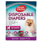 Simple Solution Disposable Diapers For XS/Toy Dogs 12 Pack