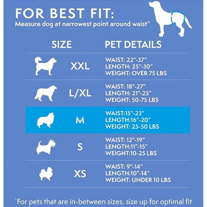 Simple Solution Disposable Diapers For Medium Dogs 12 Pack