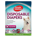 Simple Solution Disposable Diapers For XX Large Dogs 12 Pack