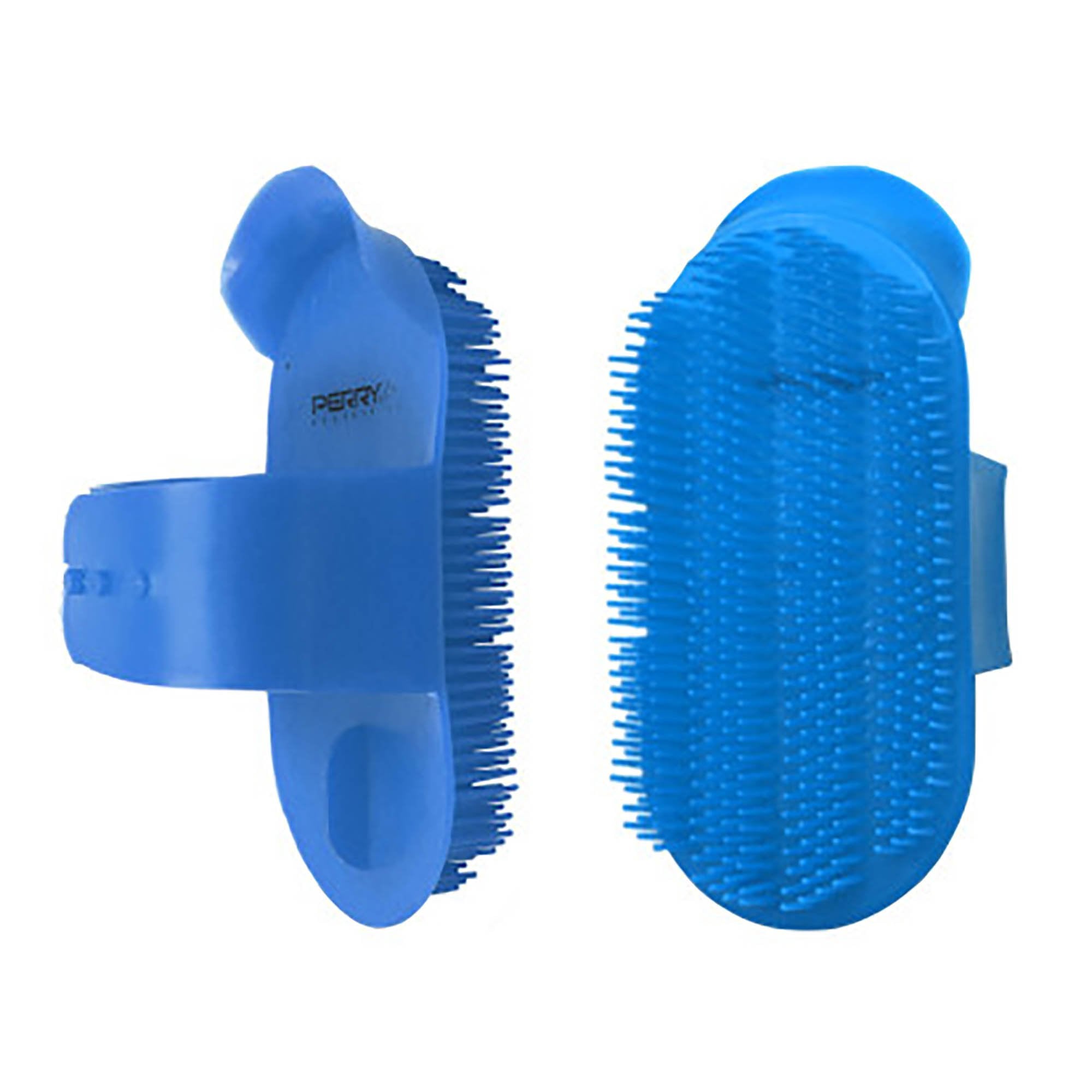 Medium Plastic Curry Comb Blue