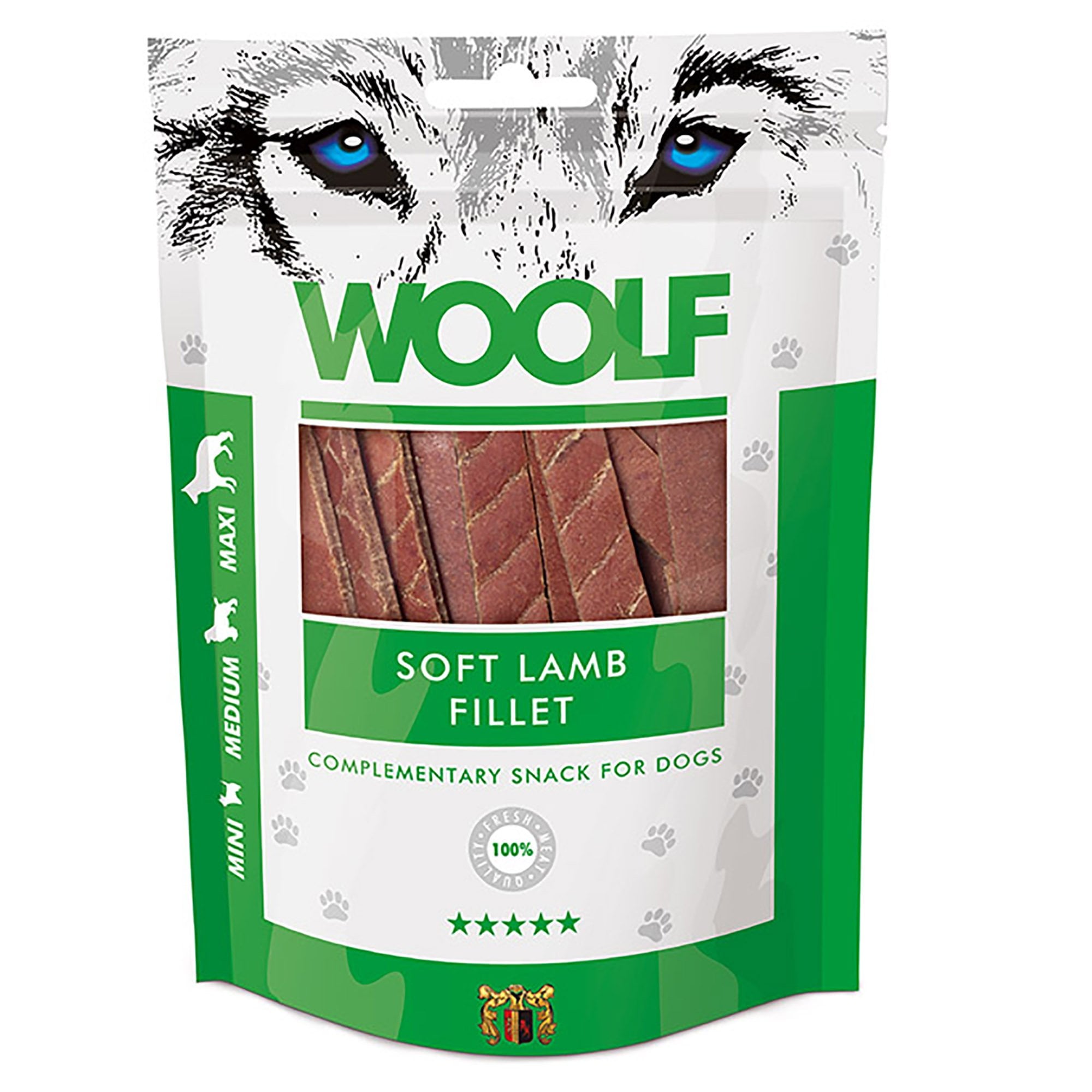 WOOLF Soft Lamb Fillet Natural Dog Treats 100g