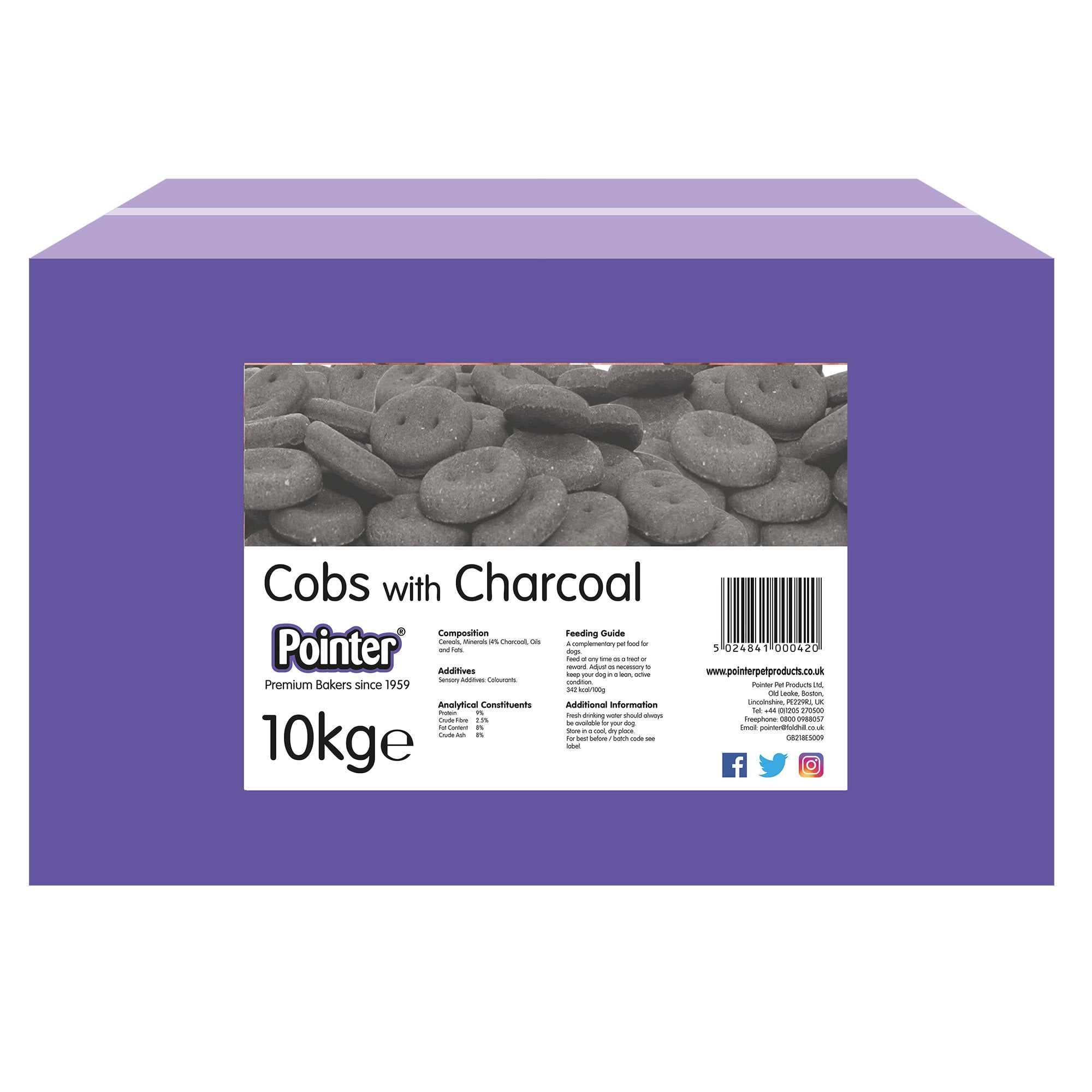 Cobs With Charcoal Dog Biscuits 10kg