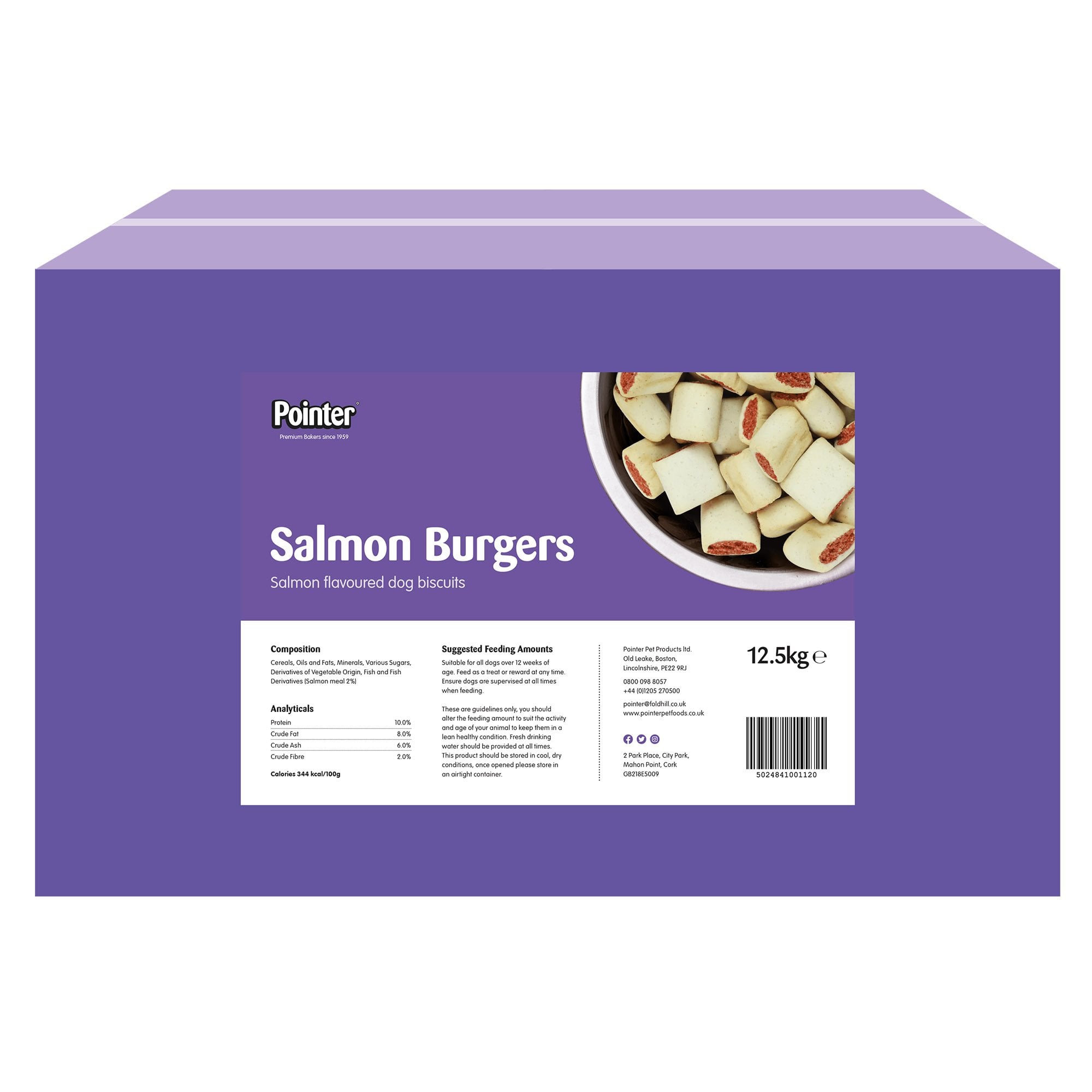 Salmon Burgers Dog Biscuits 12.5kg