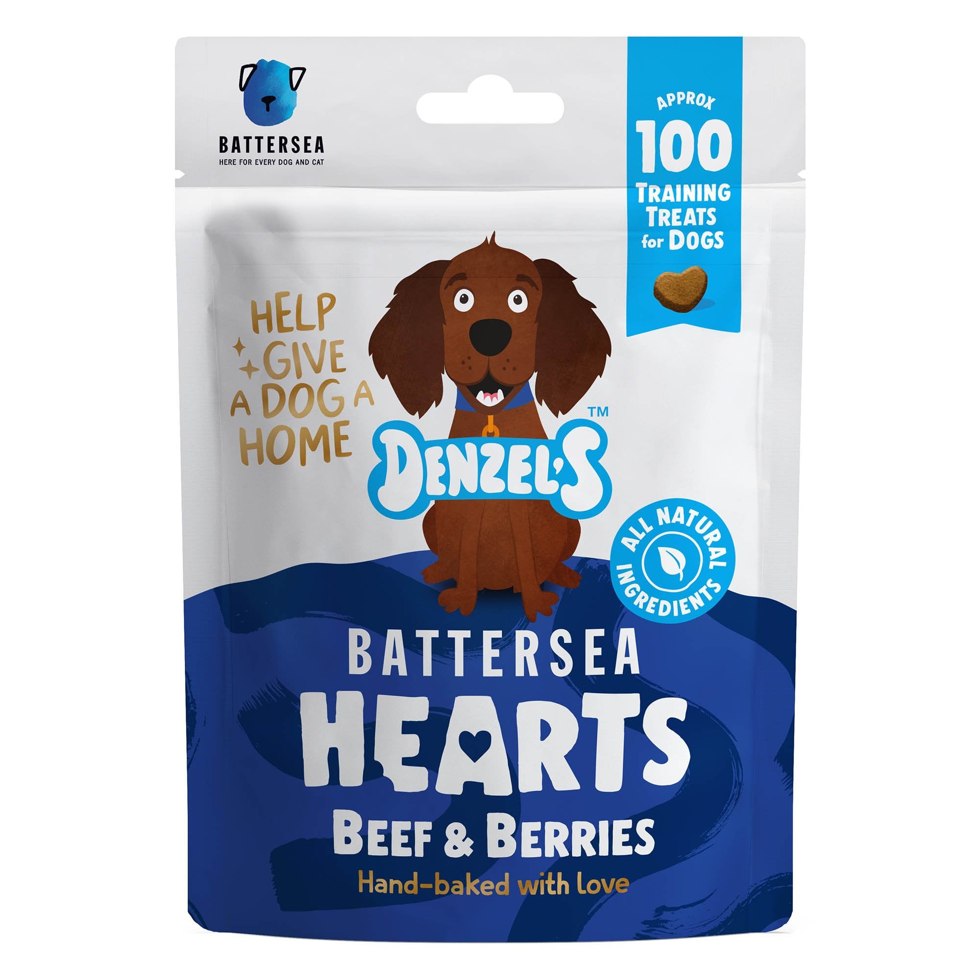 Battersea Hearts Beef & Berries Dog Training Treats 90g
