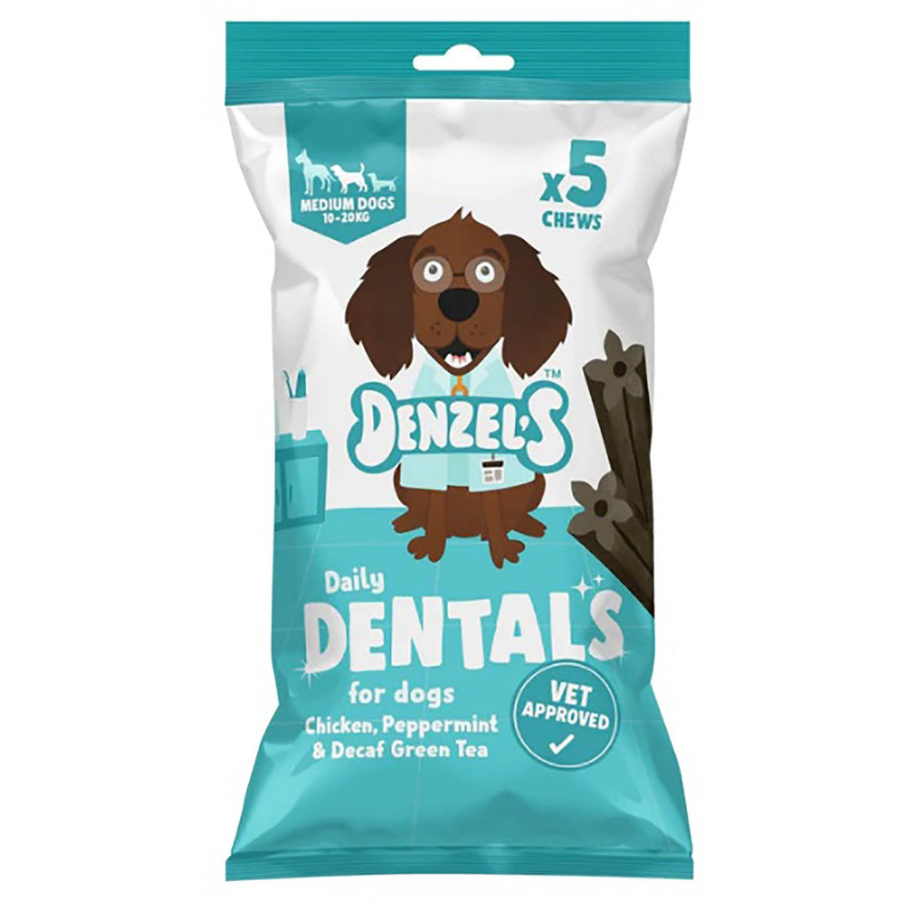 Denzel's Daily Dentals Medium Chicken Dog Chews - 5 Pack