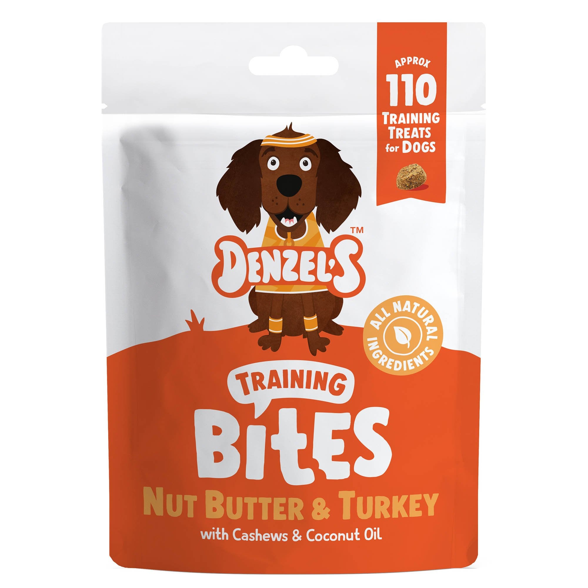 Denzel's Training Bite Nut Butter & Turkey Dog Treats 100g