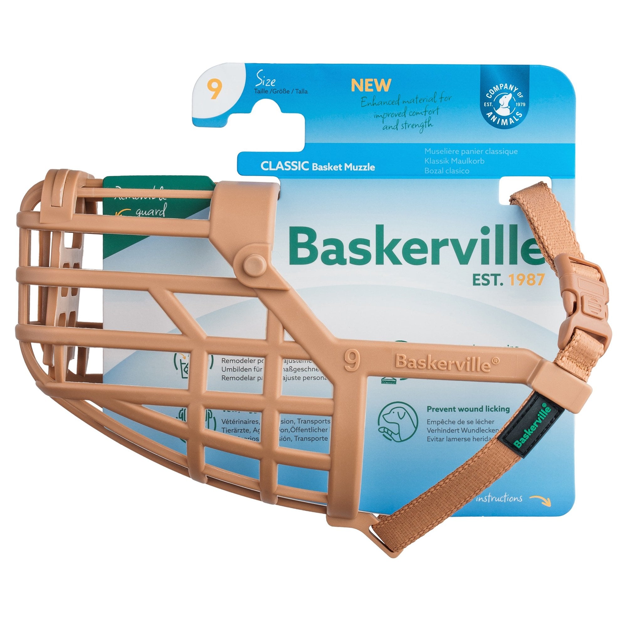 Baskerville Classic Basket Dog Muzzle - Size 9