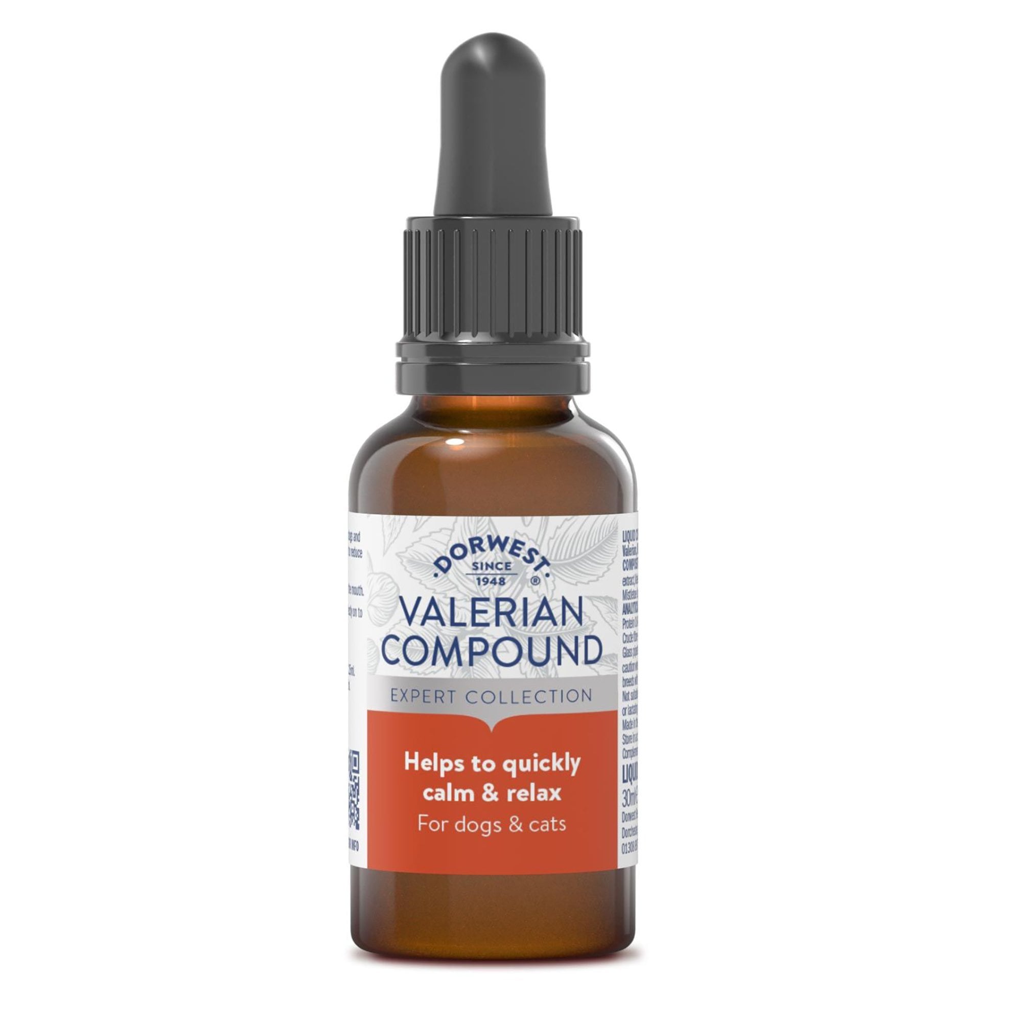 Dorwest Herbs Valerian Compound Liquid Drops For Dogs & Cats 30ml